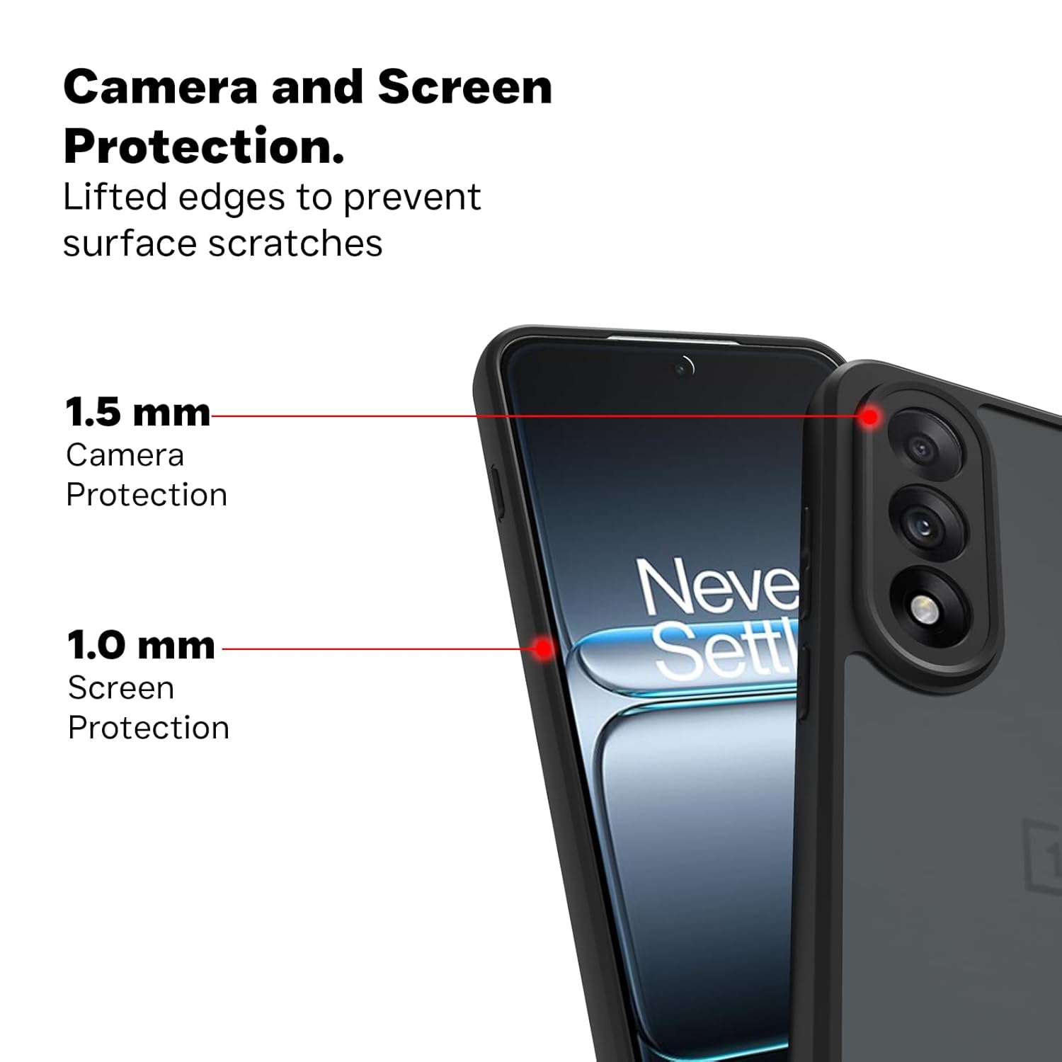 OnePlus Nord 5 5G Back Cover Case | Sleek Hybrid - Matte Black