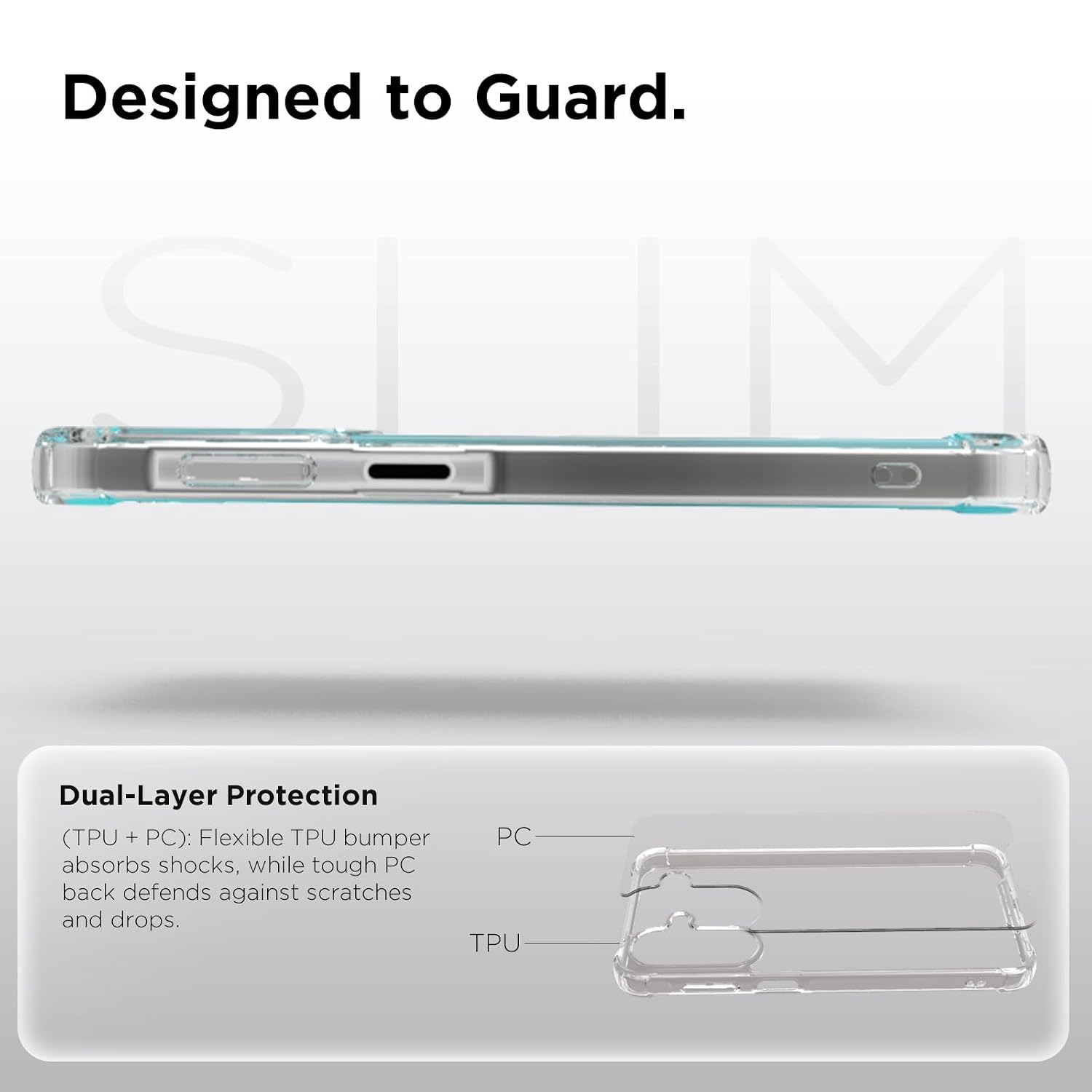 Samsung Galaxy M47 Back Cover Case | Clear Hybrid - Clear