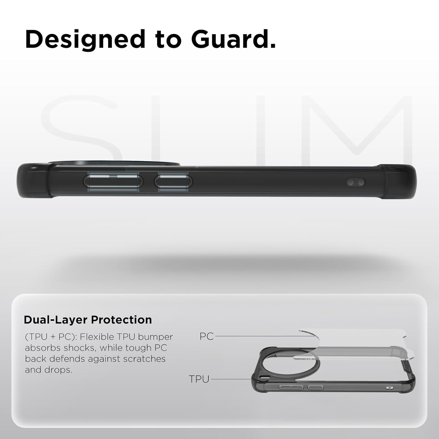 Vivo X300 5G Back Cover Case | Clear Hybrid - Clear Smoke