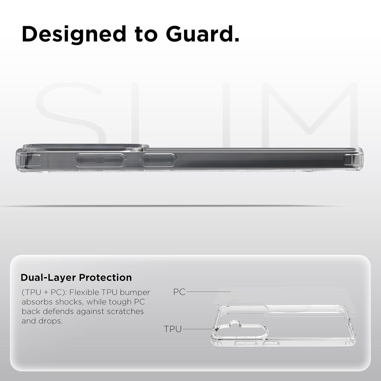 Samsung Galaxy S26 Plus Back Cover Case | Clear Hybrid - Clear