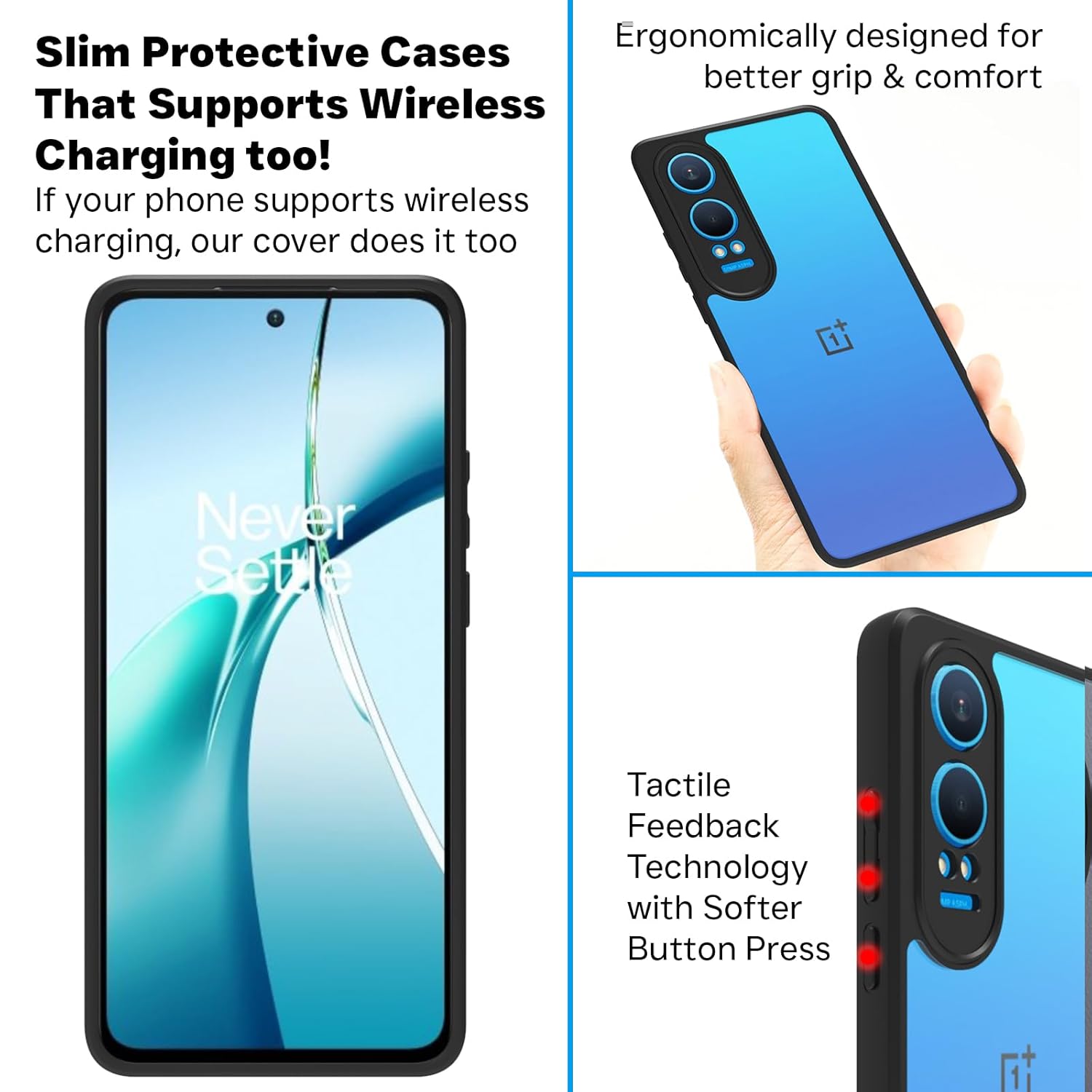OnePlus Nord CE 4 Lite 5G Back Cover Case | Sleek Hybrid - Clear