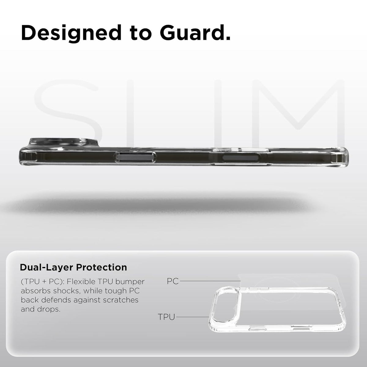 iPhone 17 Air Back Cover Case | Clear Hybrid - Clear