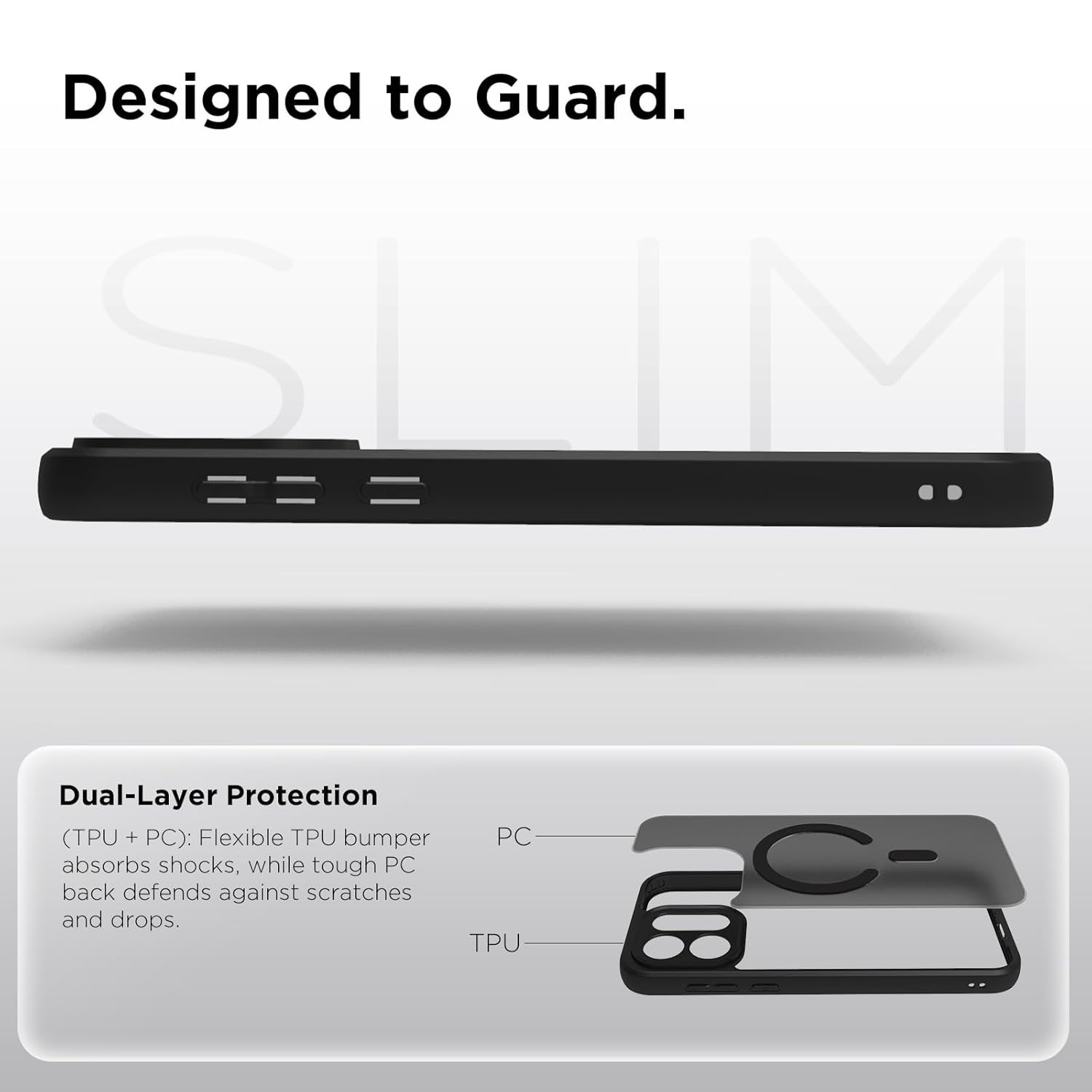 OnePlus Nord 6 5G / Nord CE 6 5G Back Cover Case | Sleek Hybrid - Matte Black Magnetic