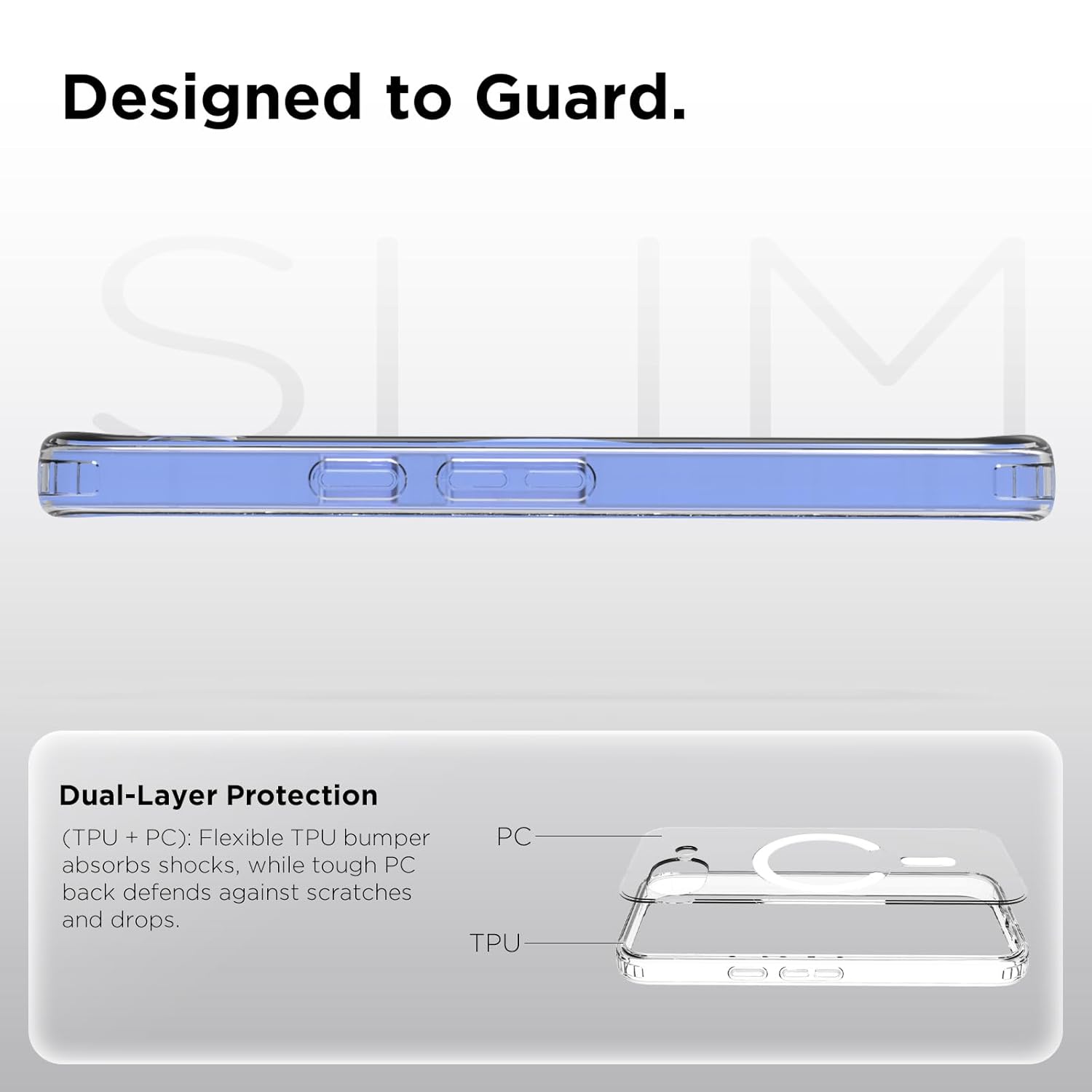 Google Pixel 10a Back Cover Case | Clear Hybrid - Clear Black Magnetic