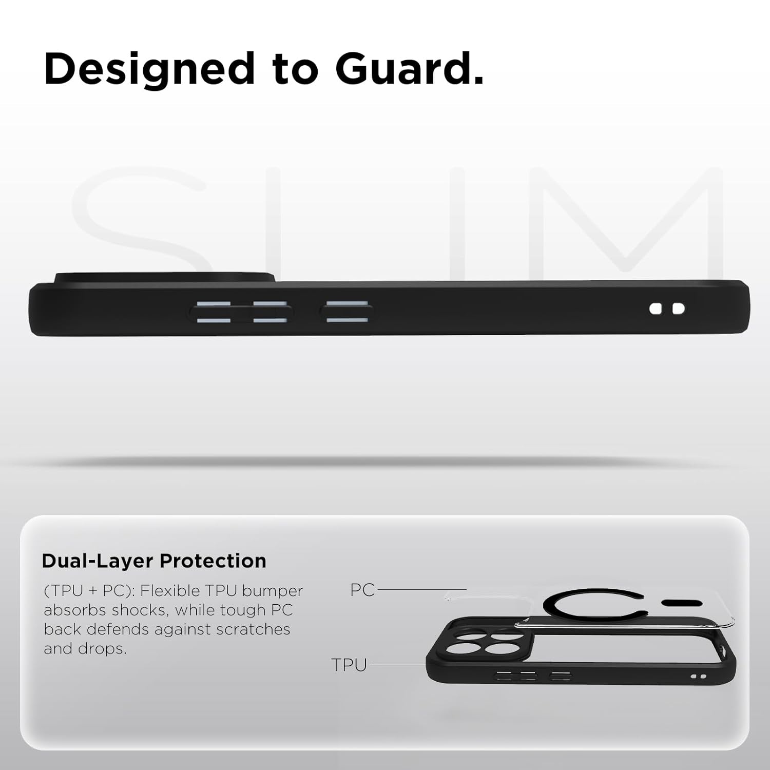 Xiaomi 17 Back Cover Case | Sleek Hybrid - Clear Magnetic