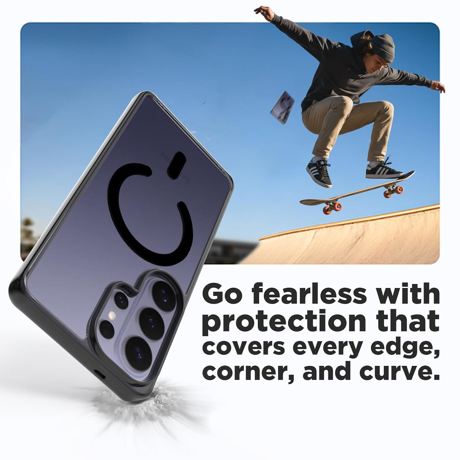 Samsung Galaxy S26 Ultra Back Cover Case | Clear Hybrid - Smoke Magnetic(Black)