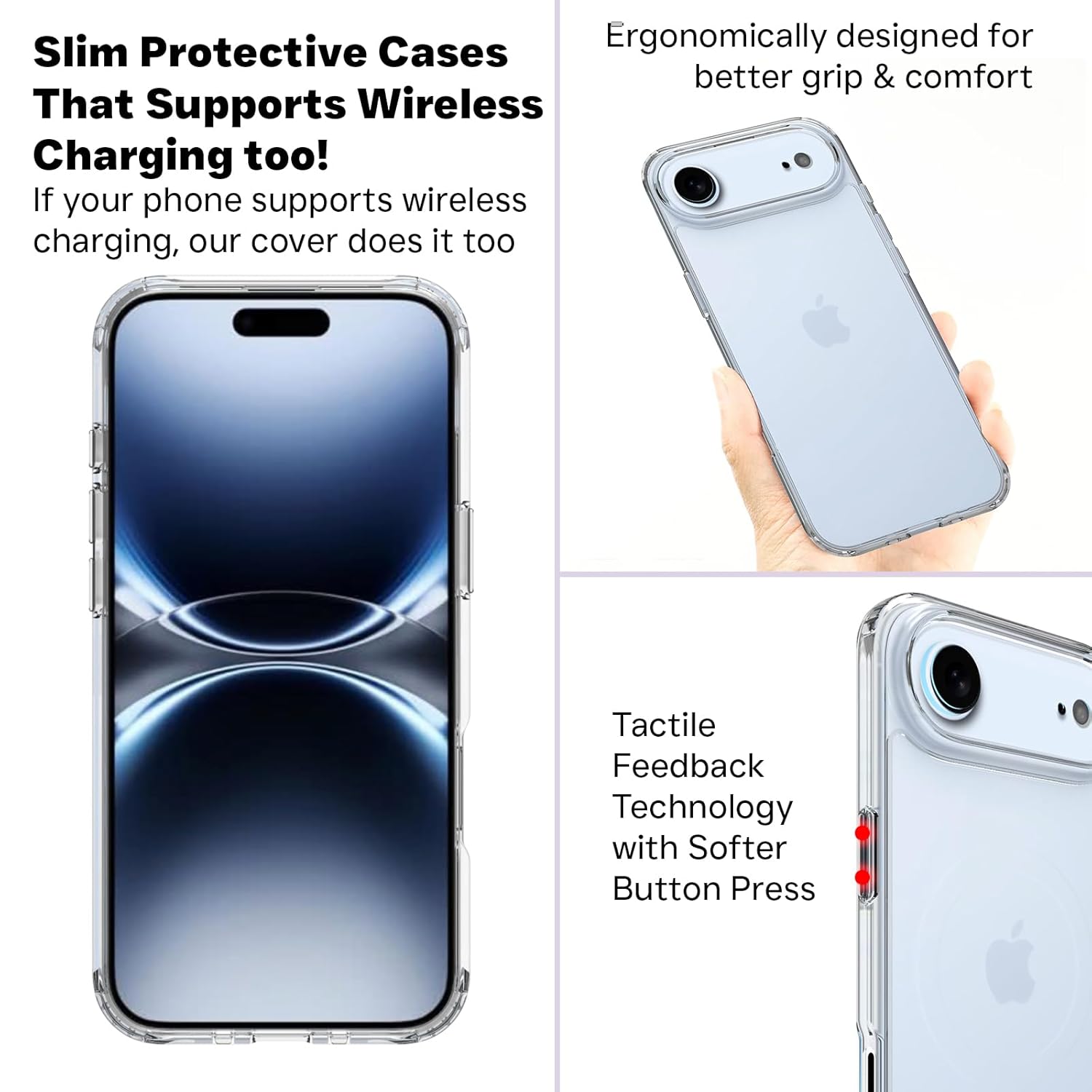 iPhone 17 Air Back Cover Case | Clear Hybrid - Clear