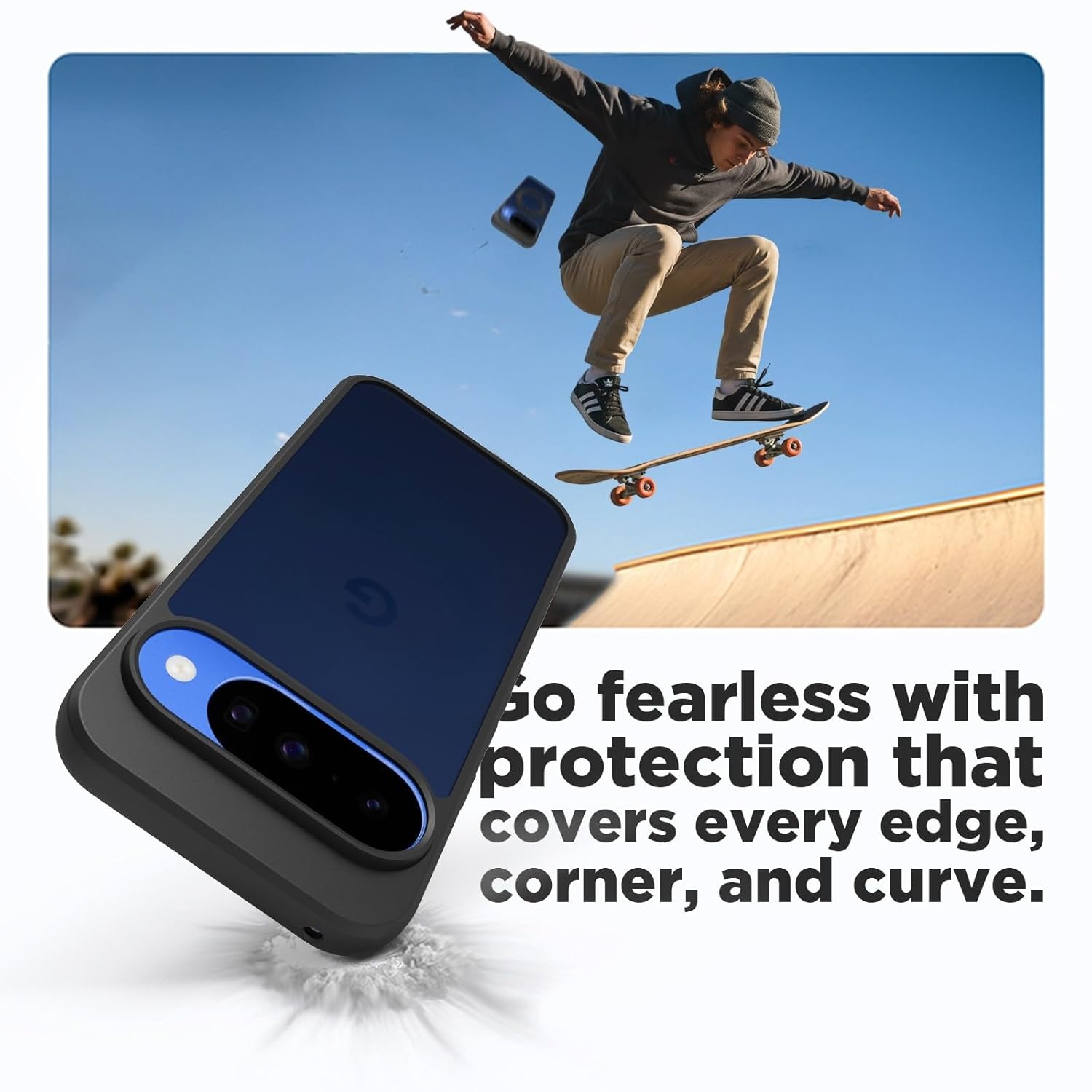 Google Pixel 10 / 10 Pro Back Cover Case | Sleek Hybrid - Smoke Black