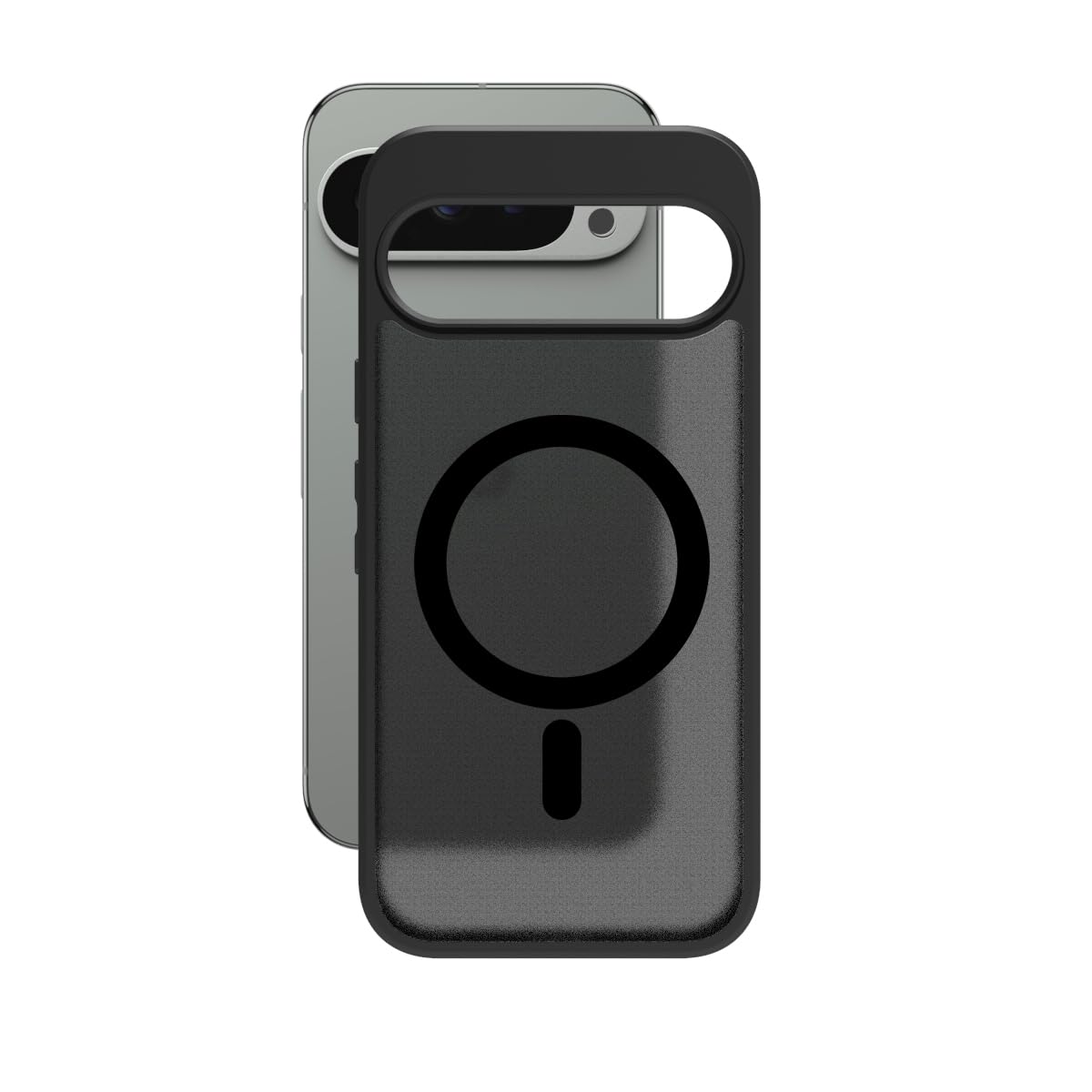 Google Pixel 9 / Pixel 9 Pro Back Cover Case | Sleek Hybrid - Matte Black Magnetic