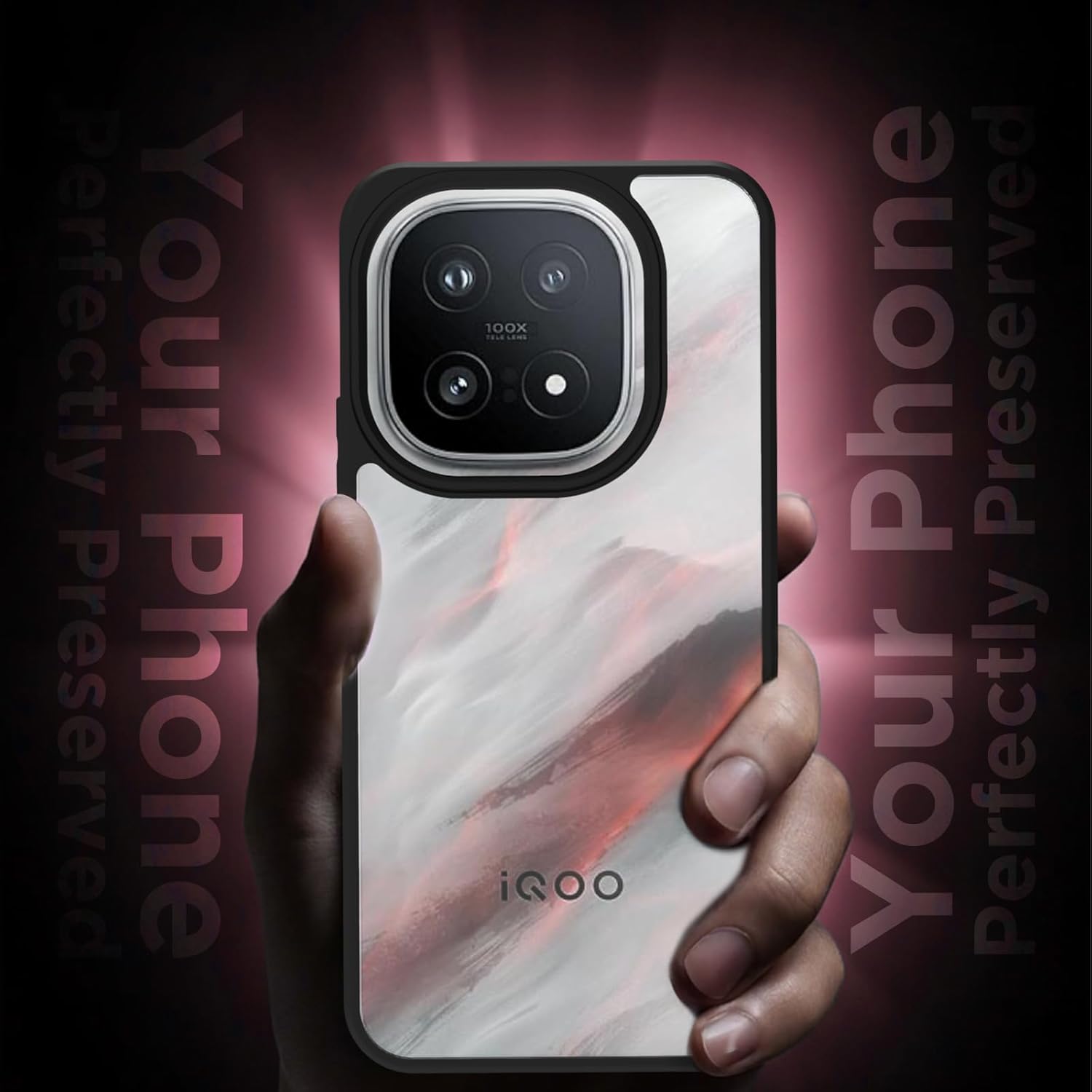 iQOO 15 5G Back Cover Case | Sleek Hybrid - Clear Black