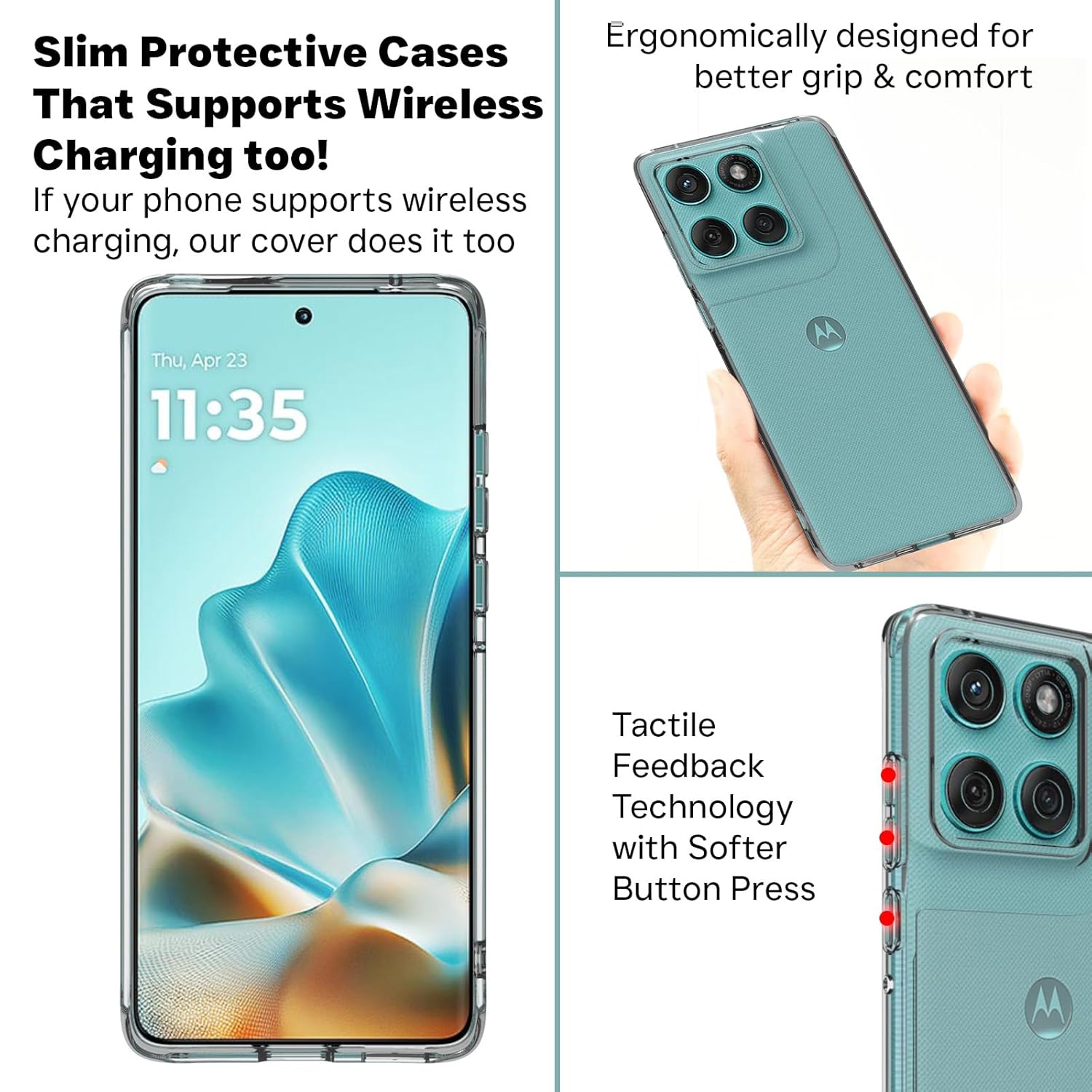 Motorola Edge 60 Fusion / Edge 60 5G Back Cover Case | Clear Hybrid - Clear