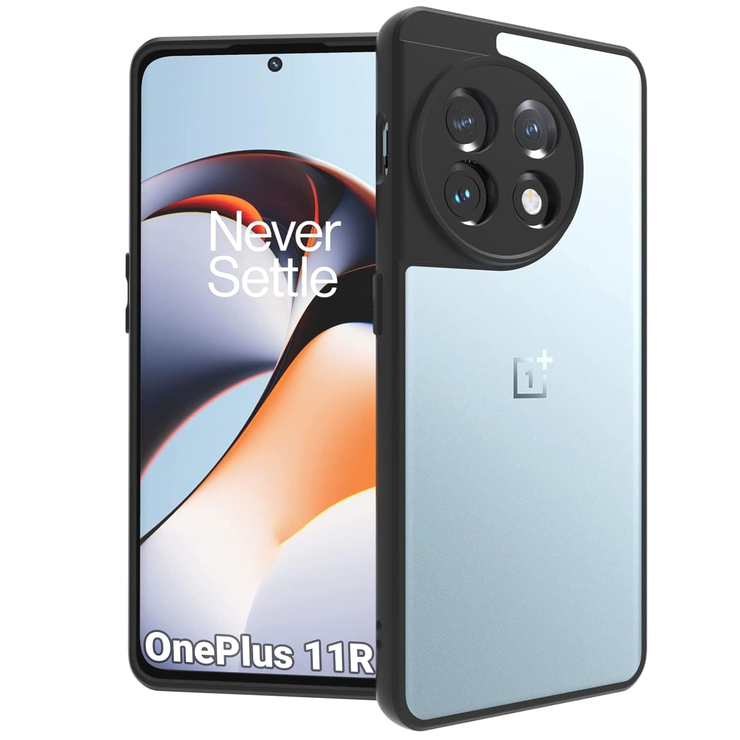 OnePlus 11 Back Cover Case | Sleek Hybrid - Clear Black