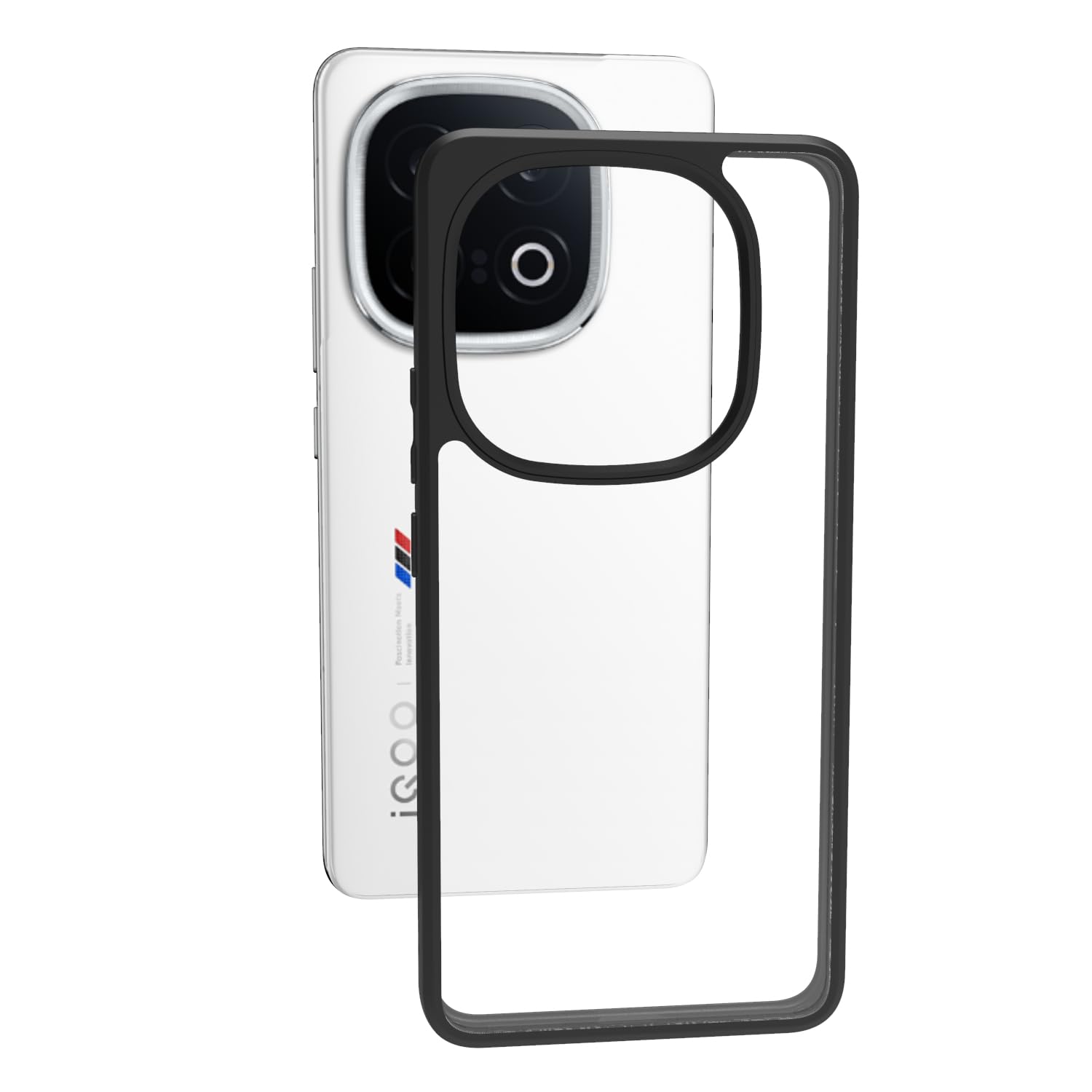 iQOO 13 5G Back Cover Case | Sleek Hybrid - Clear Black