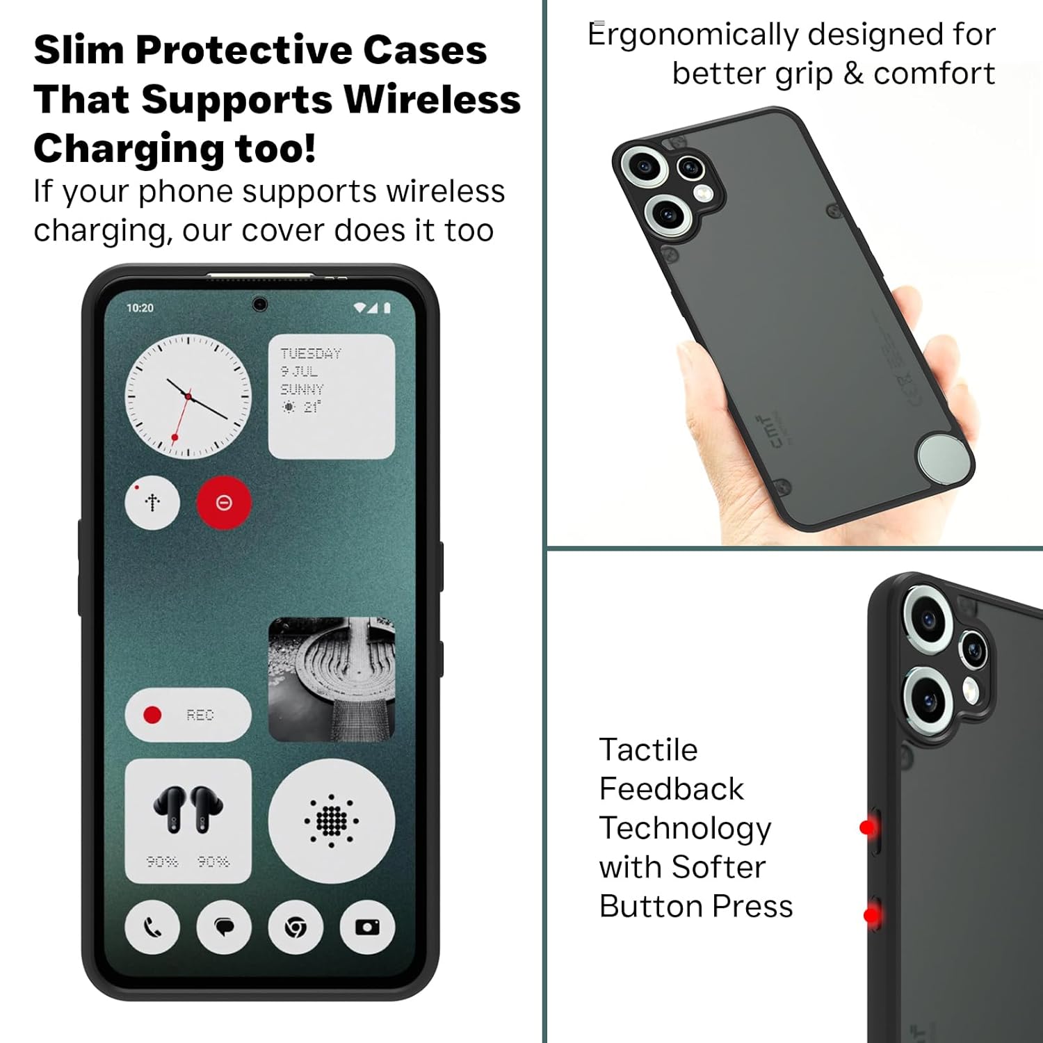 CMF Phone 2 Pro 5G Back Cover Case | Sleek Hybrid - Matte Black