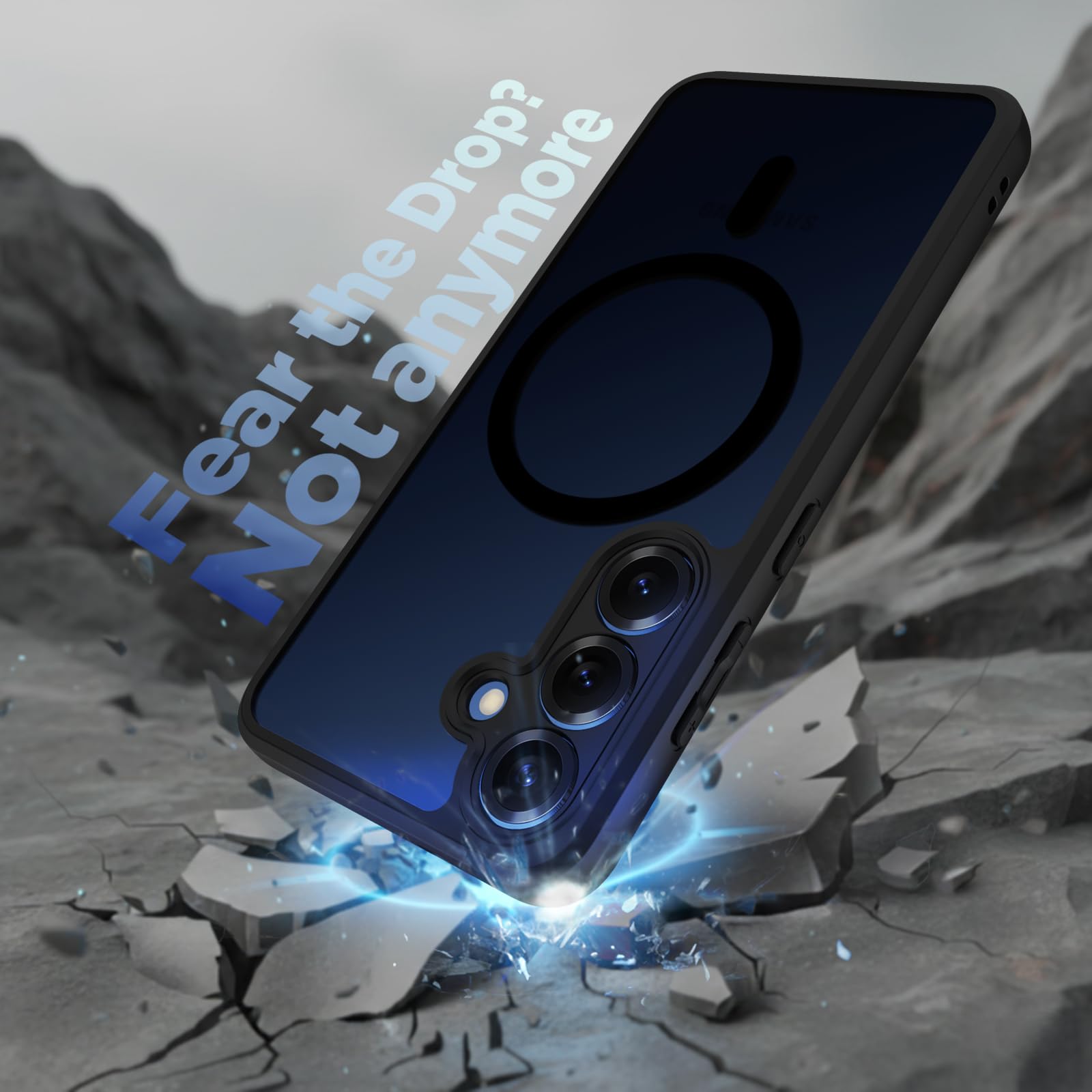 Samsung Galaxy S25 Back Cover Case | Sleek Hybrid - Matte Black Magnetic