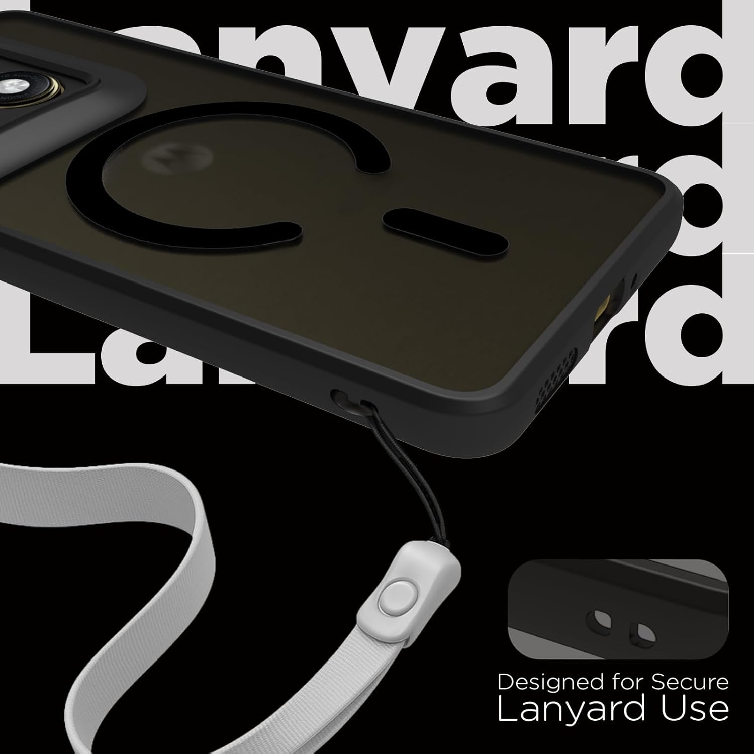 Motorola Signature Back Cover Case | Sleek Hybrid - Matte Black Magnetic