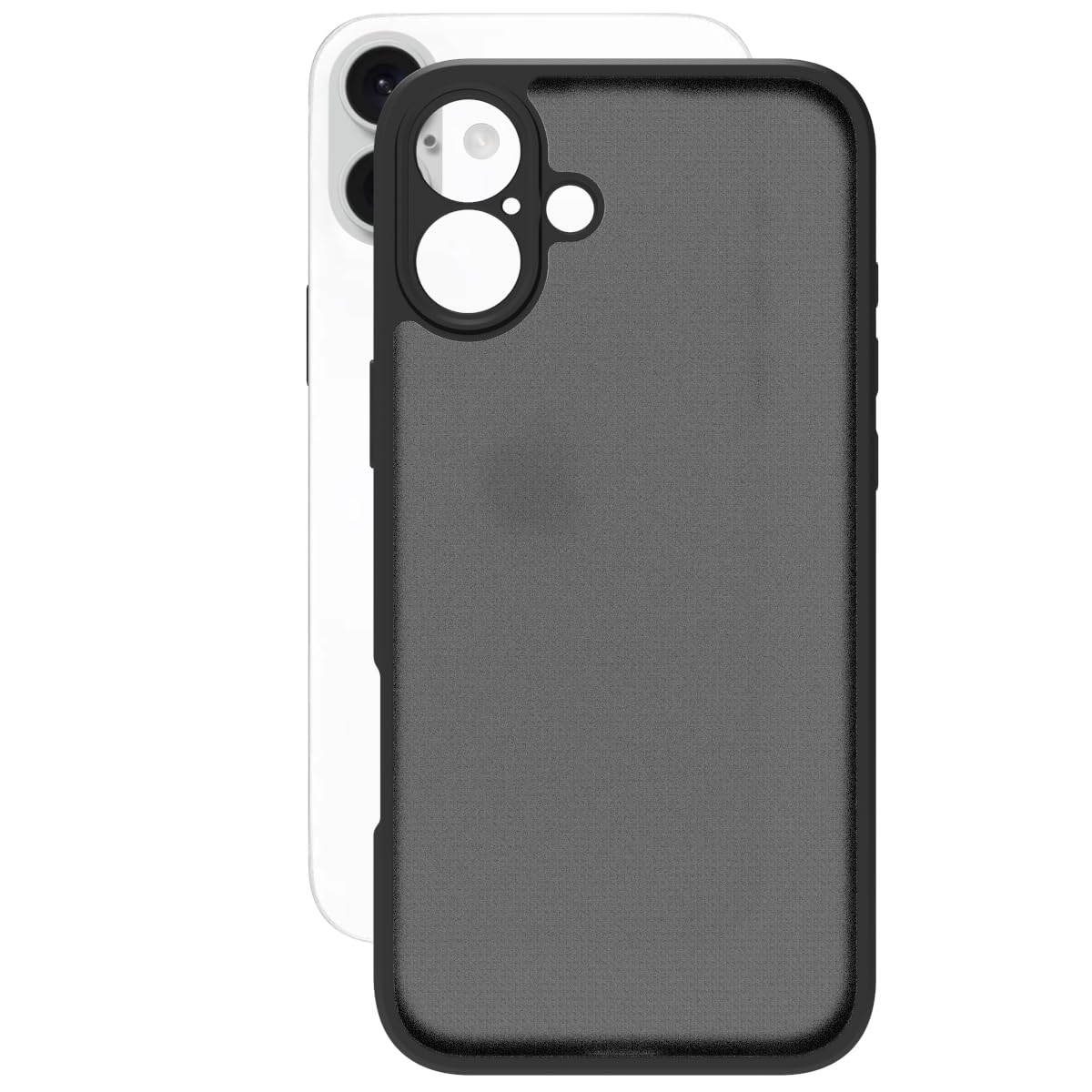 iPhone 16 Plus Back Cover Case | Sleek Hybrid - Matte Black