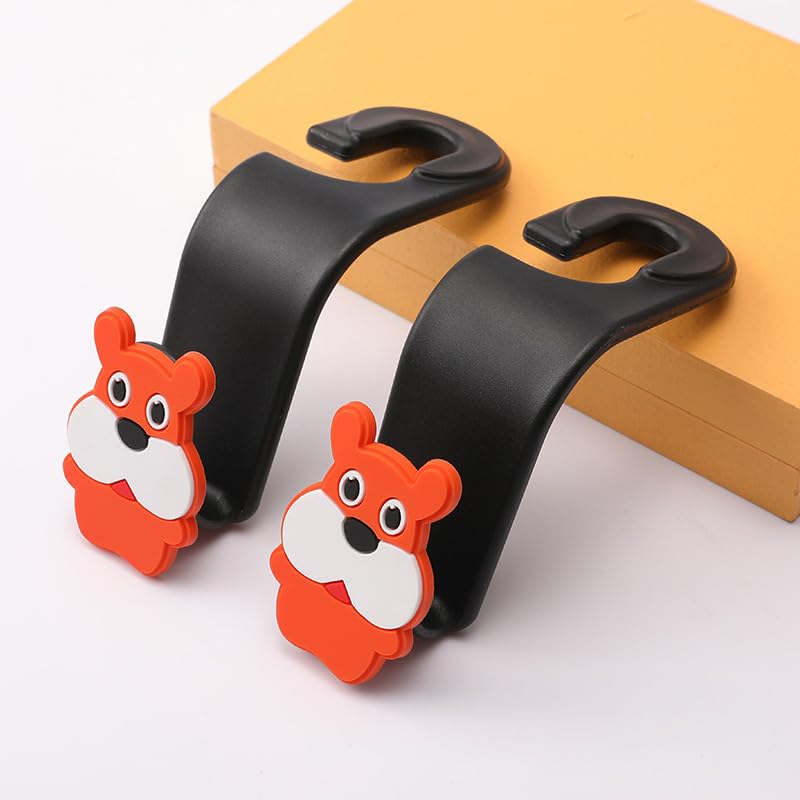 Car Headrest Hooks | Universal Back Seat Hanger for Bags & Accessories - Pack of 2