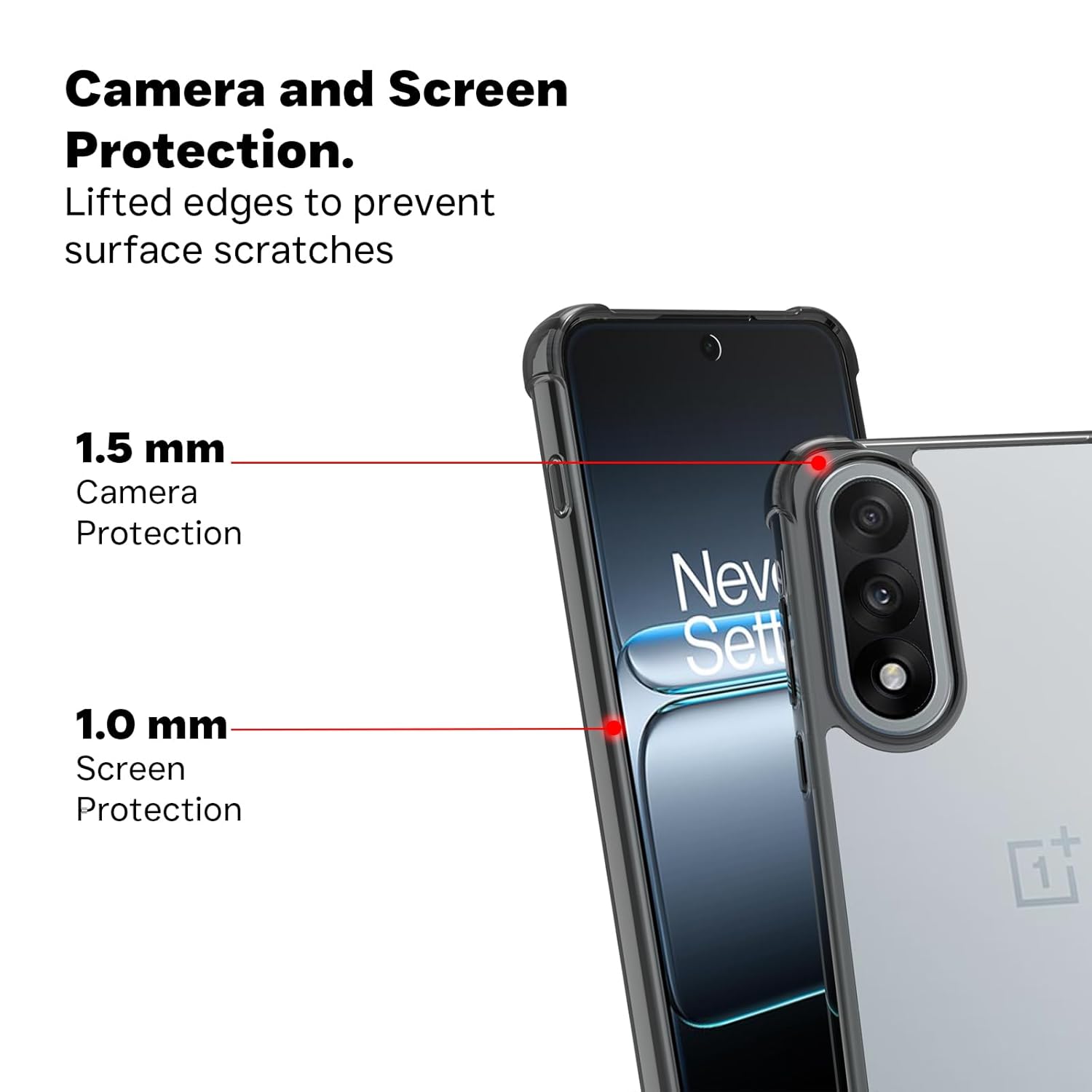 OnePlus Nord 5 5G Back Cover Case | Clear Hybrid - Clear Smoke