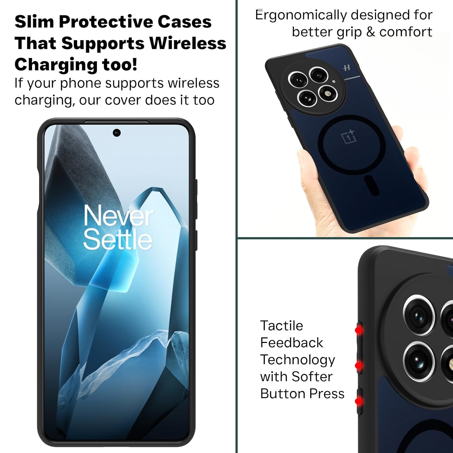 OnePlus 13 5G Back Cover Case | Sleek Hybrid - Matte Black