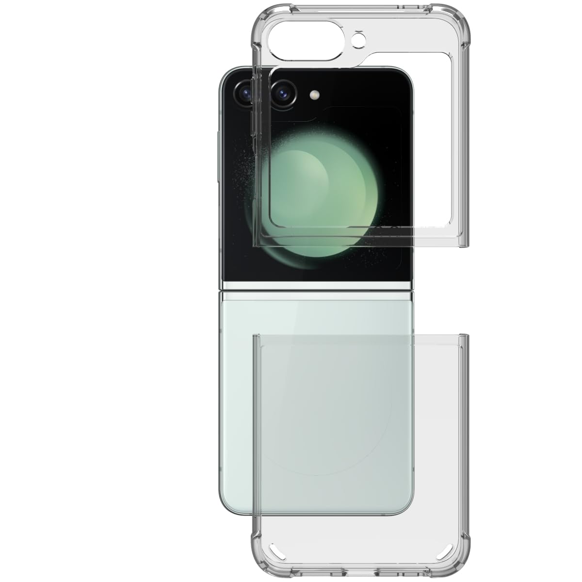 Samsung Galaxy Z Flip 6 / Z Flip 7 FE Back Cover Case | Clear Hybrid - Clear Transparent