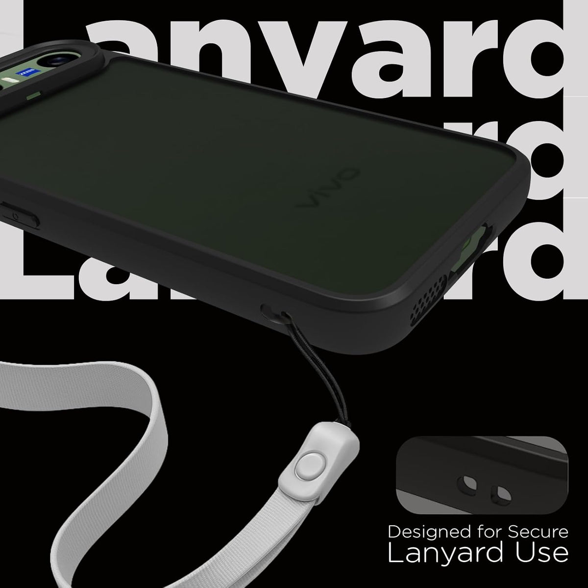 Vivo X300 FE Back Cover Case | Sleek Hybrid - Matte Black