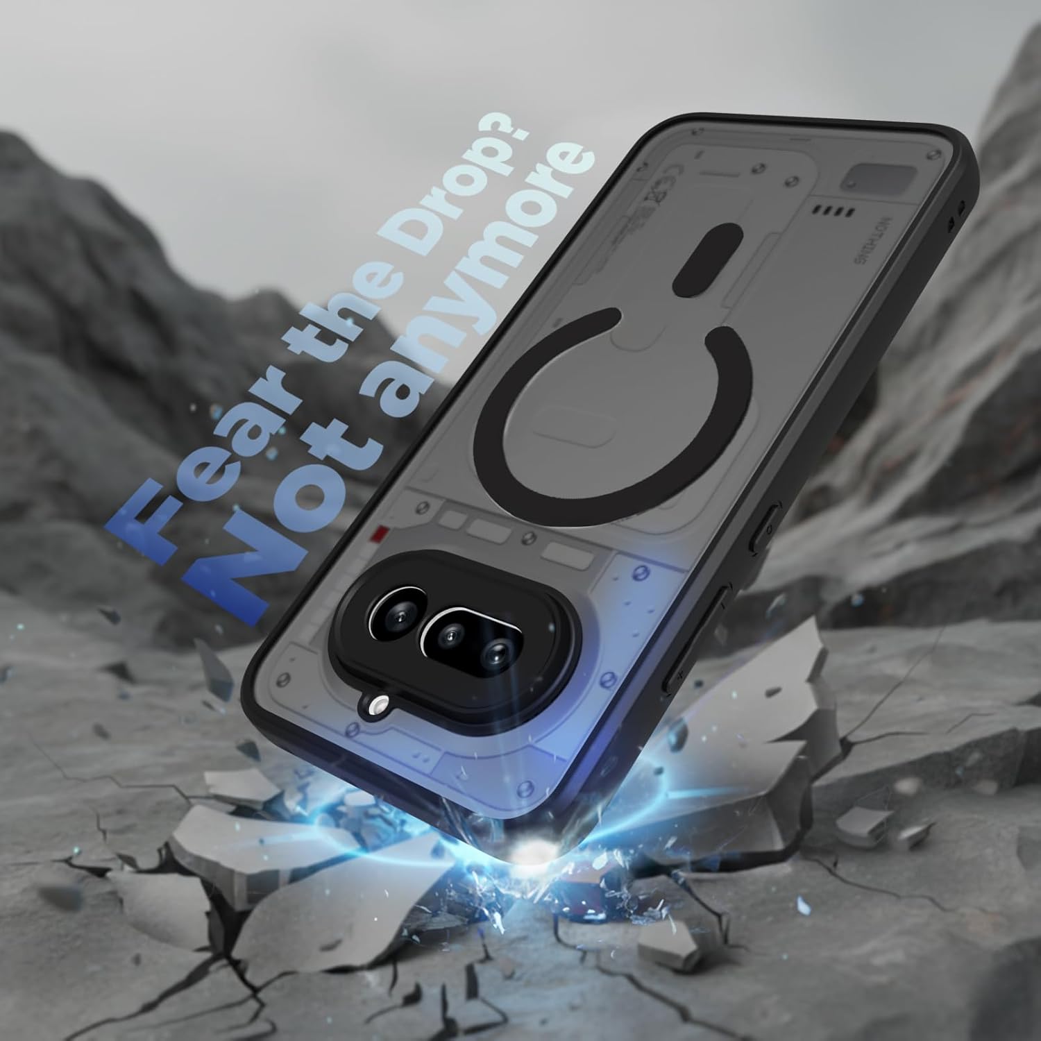 Nothing Phone 4a 5G Back Cover Case | Sleek Hybrid - Matte Black Magnetic