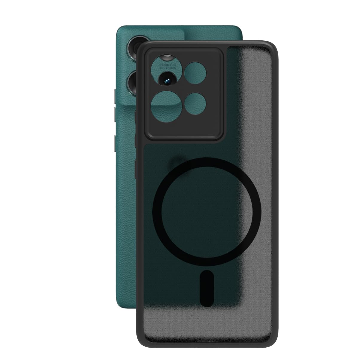 Motorola Edge 50 Back Cover Case | Sleek Hybrid - Matte Black Magnetic