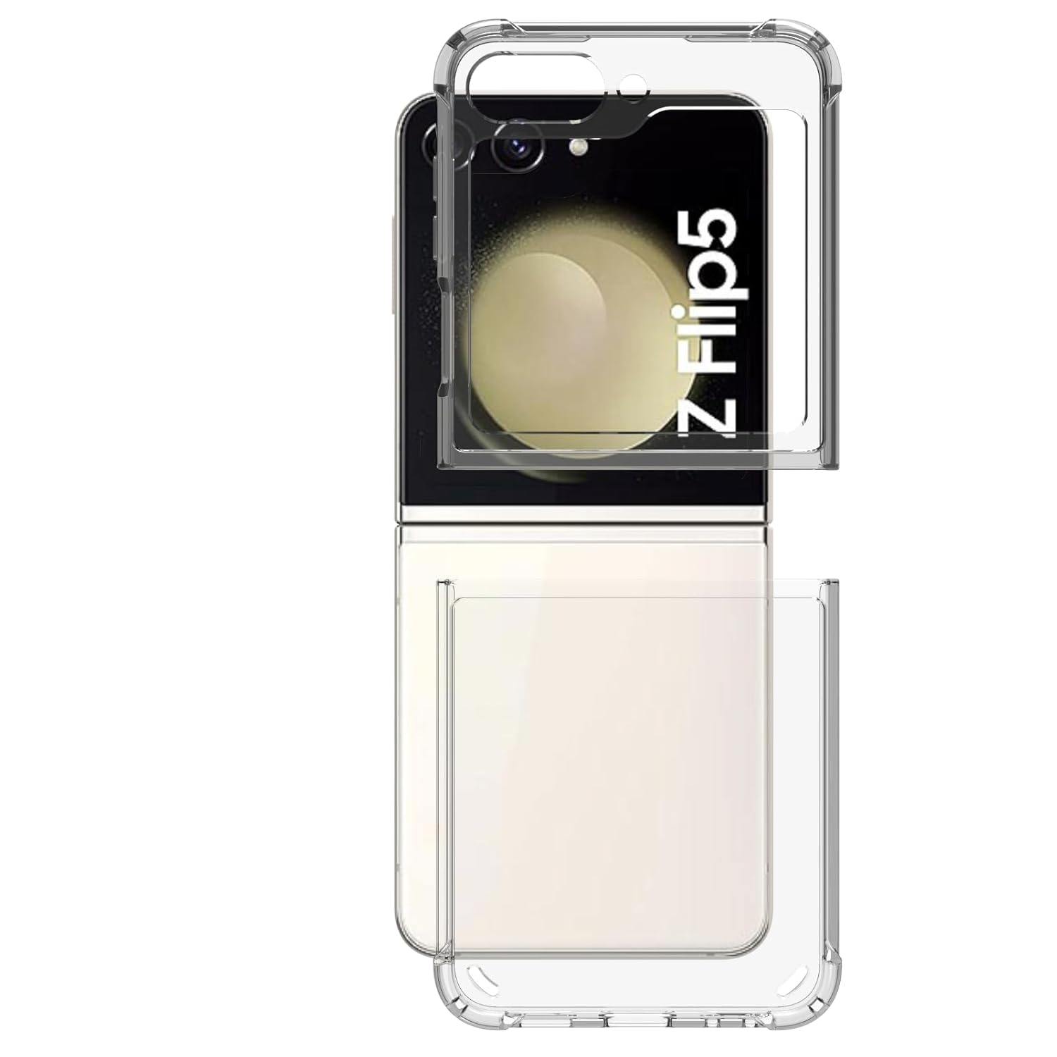 Samsung Galaxy Z Flip 5 Back Cover Case | Clear Hybrid - Clear Transparent