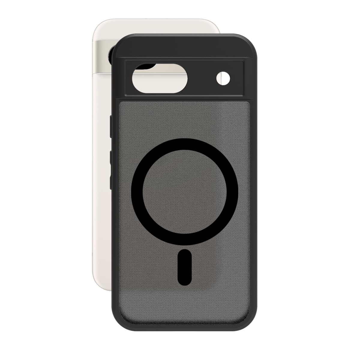 Google Pixel 8a Back Cover Case | Sleek Hybrid - Matte Black Magentic