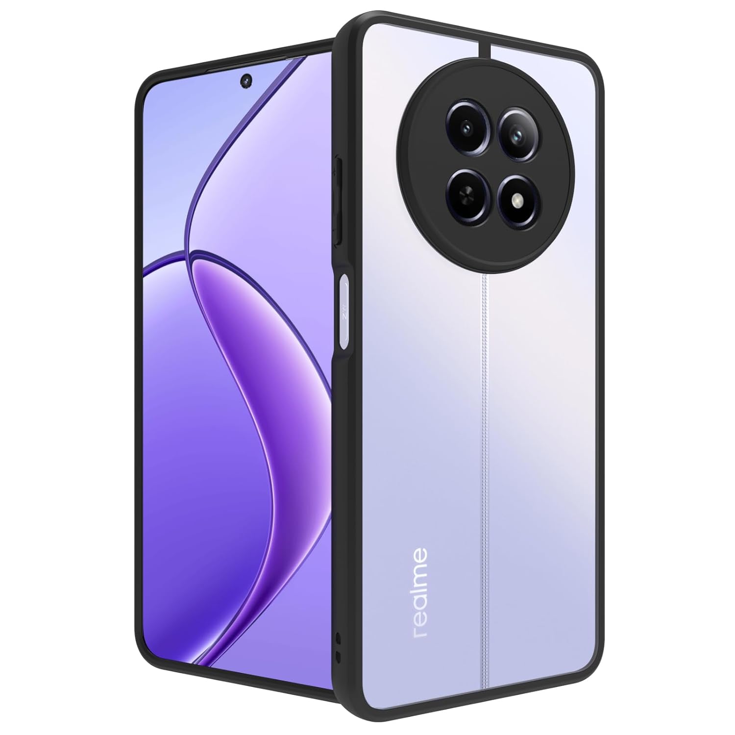 Realme 13 / 12X / 12 / Narzo 70X / Narzo N65 5G Back Cover Case | Clear Hybrid - Clear Black