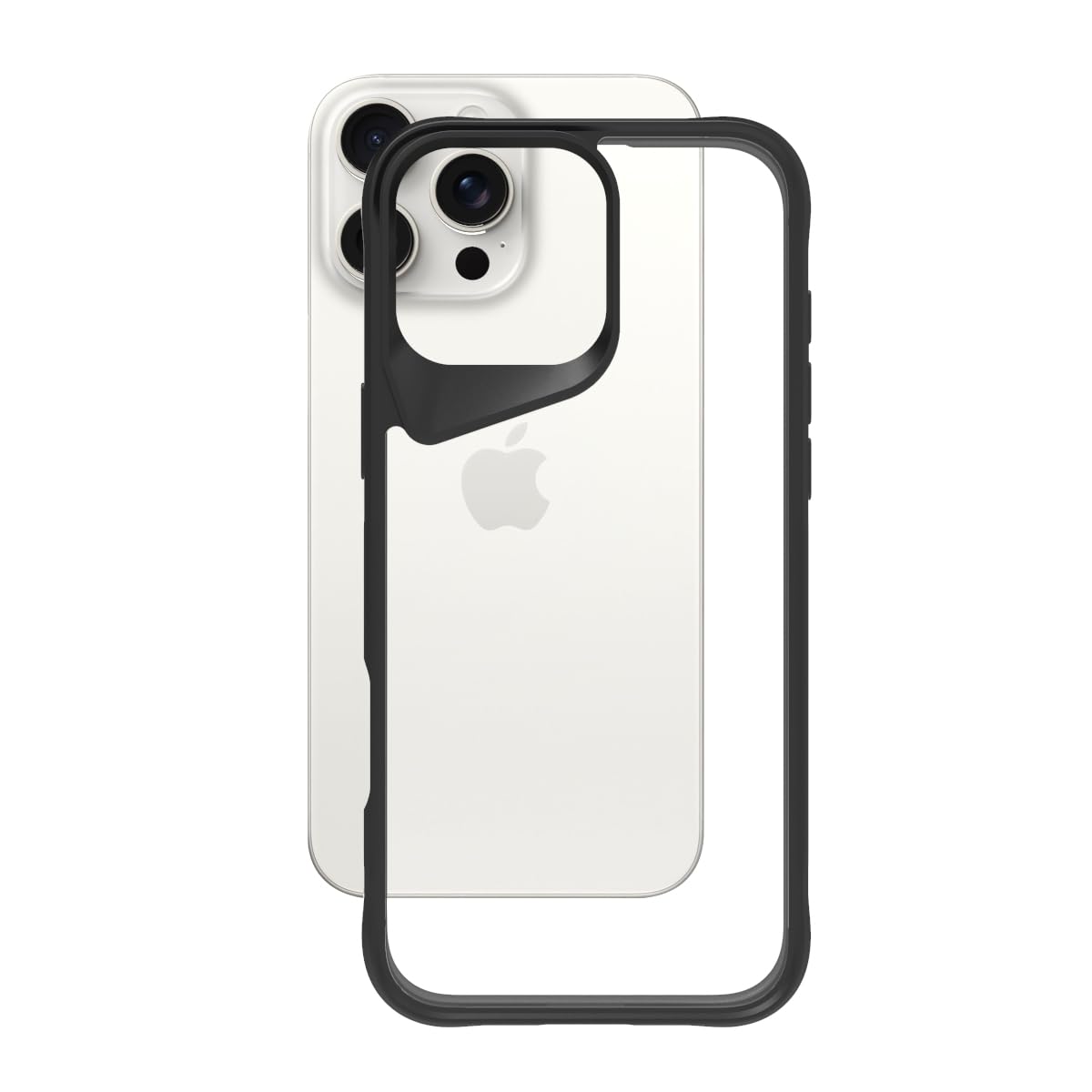 iPhone 16 Pro Back Cover Case | Tough Hybrid - Clear Black