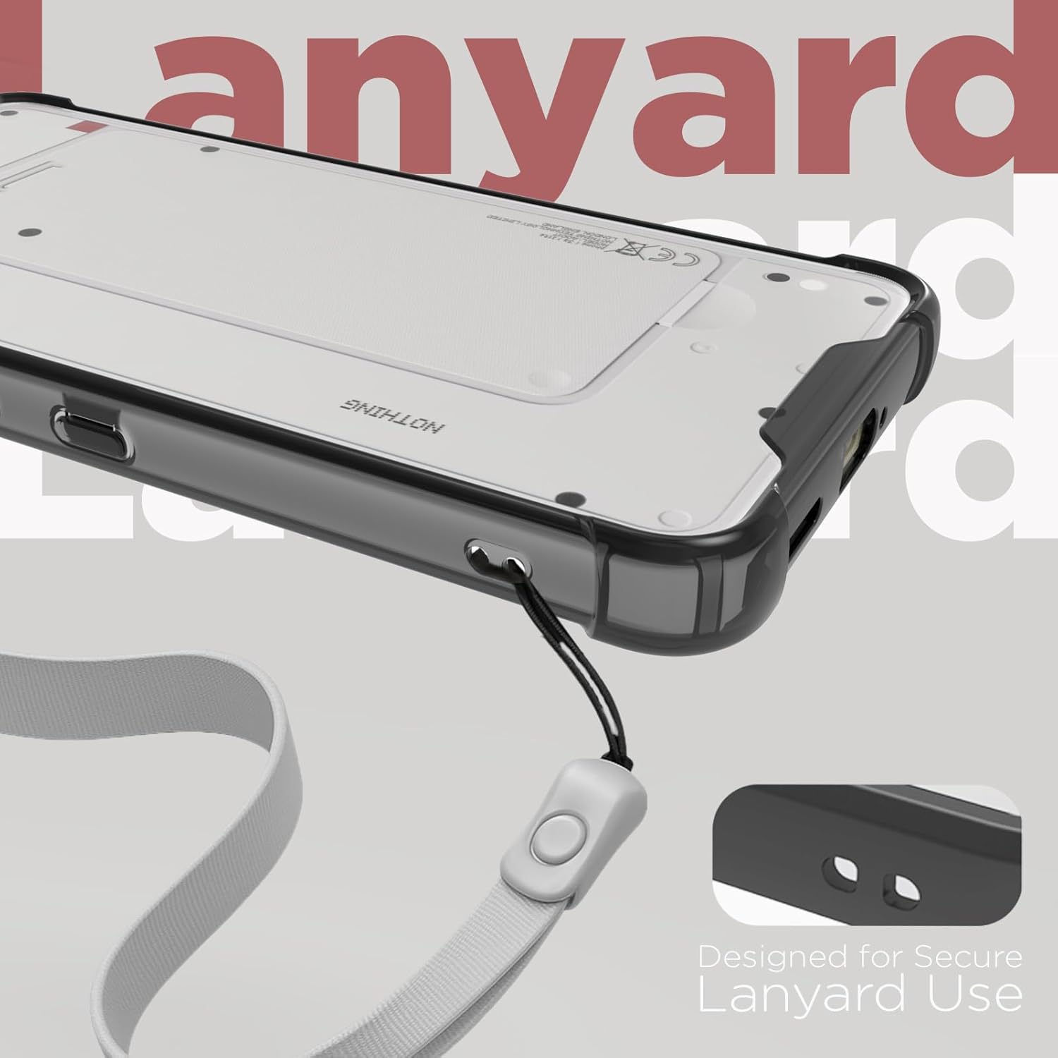 Nothing Phone 3a Lite 5G Back Cover Case | Clear Hybrid - Clear Black