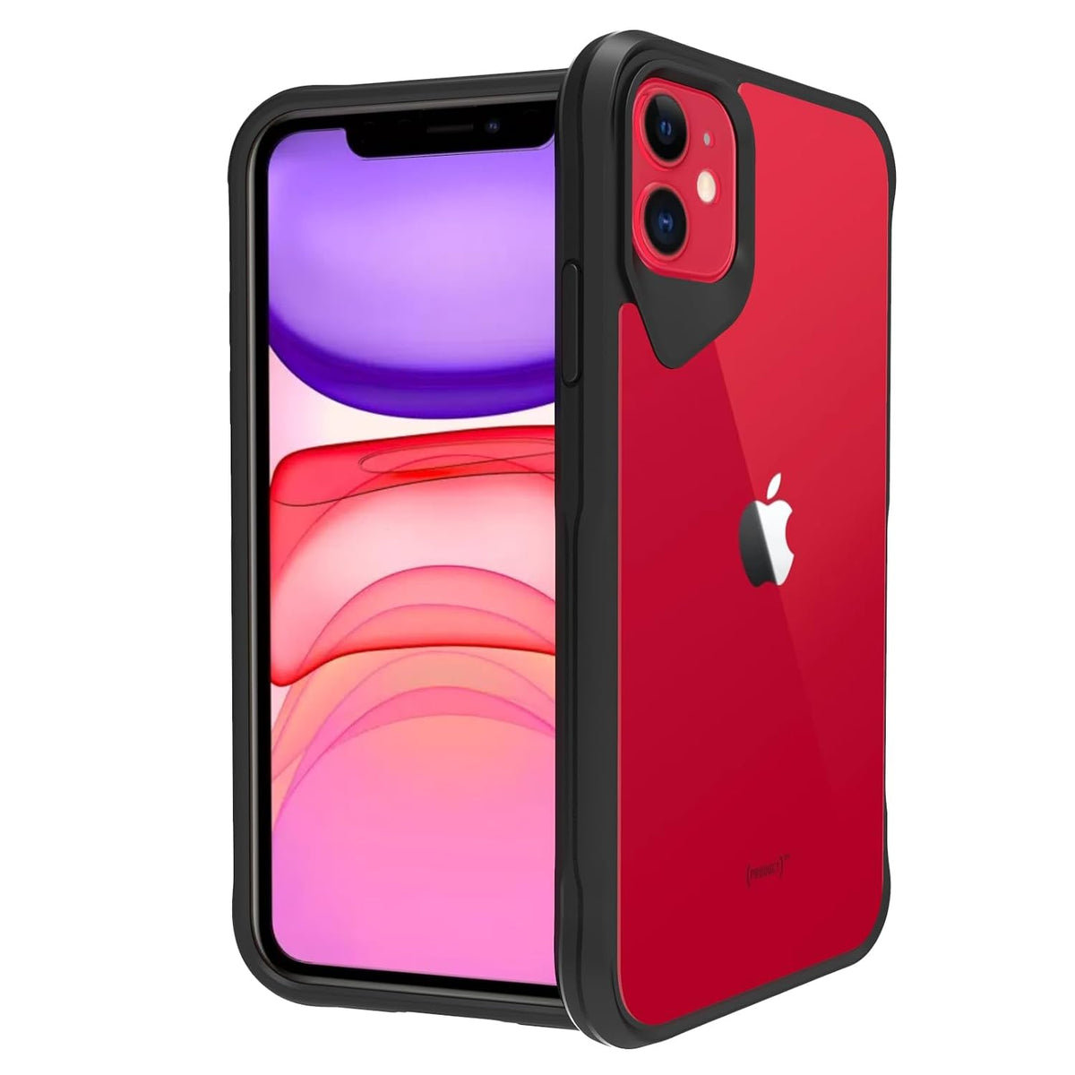 iPhone 11  Back Cover Case | Tough Hybrid - Clear Black