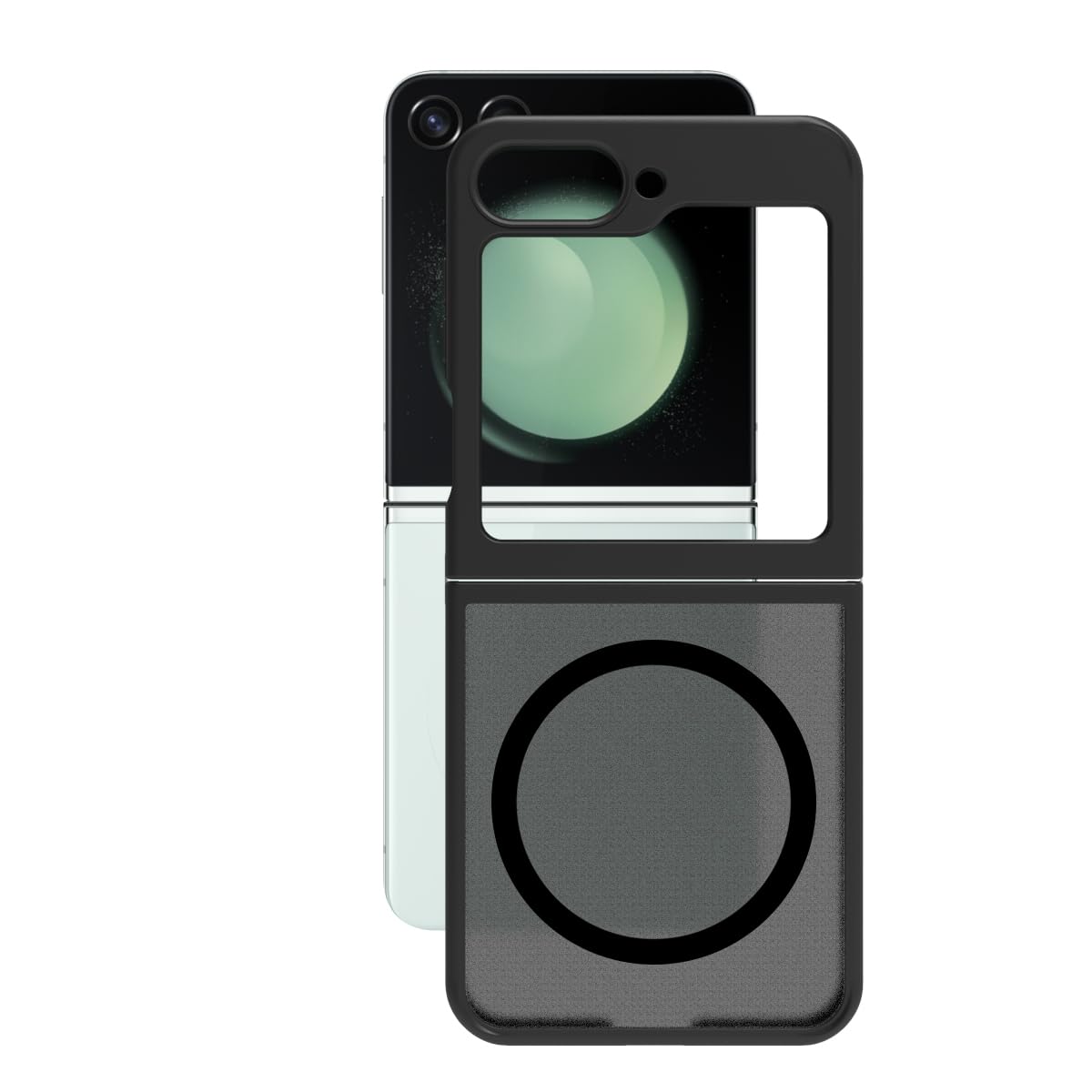 Samsung Galaxy Z Flip 5 Back Cover Case | Sleek Hybrid - Matte Black Magnetic