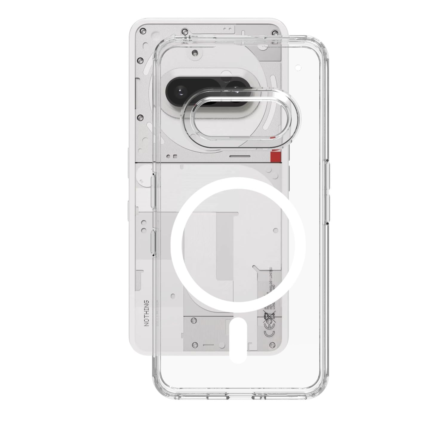 Nothing Phone 3a Back Cover Case | Clear Hybrid - Clear Magnetic