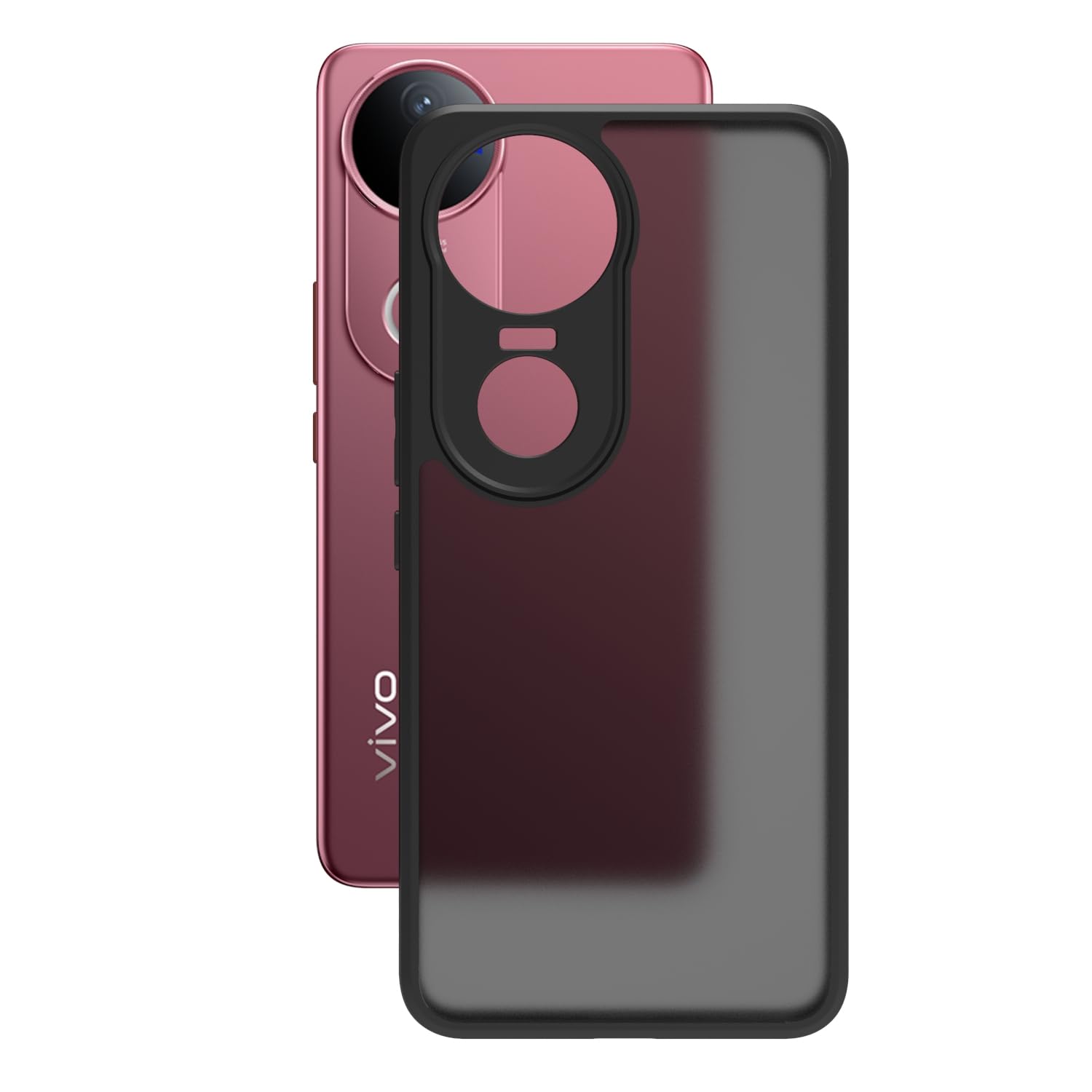 Vivo V50 5G / V50e 5G / iQOO Z10R 5G / Vivo T4R 5G Back Cover Case | Sleek Hybrid - Matte Black