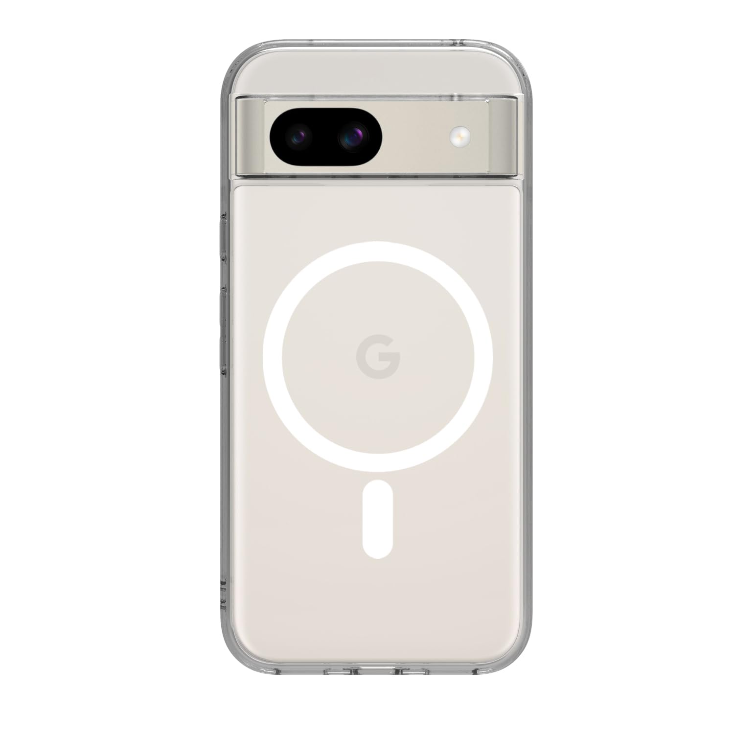 Google Pixel 8A Back Cover Case | Clear Hybrid - Clear Smoke Magnetic