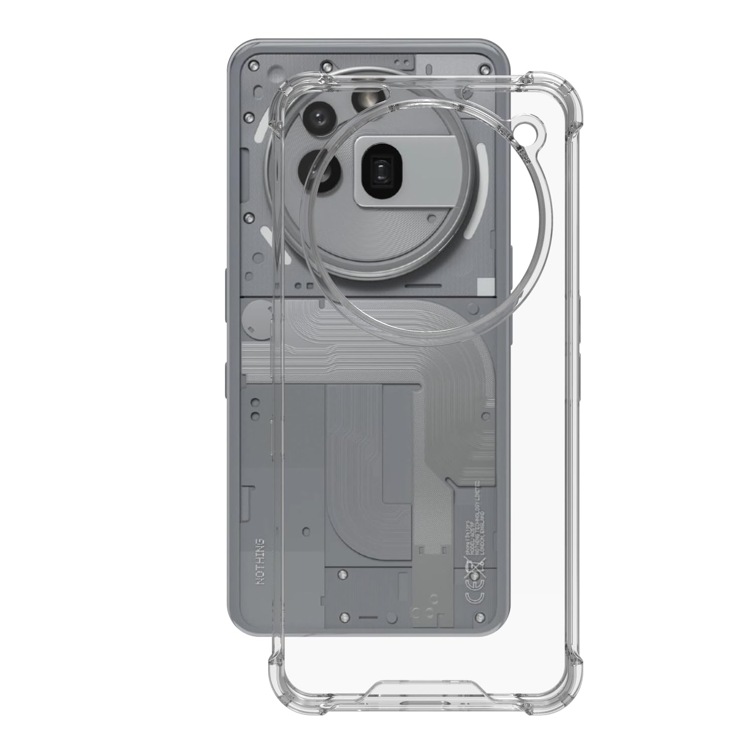 Nothing Phone 3a Pro Back Cover Case | Clear Hybrid - Clear Transparent