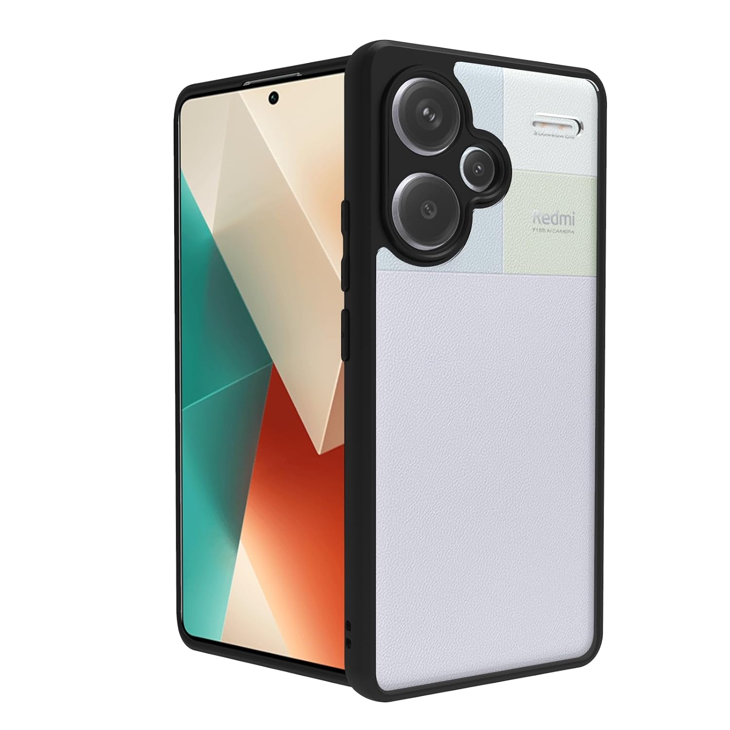 Redmi Note 13 Pro Plus 5G Back Cover Case | Clear Hybrid - Clear Black