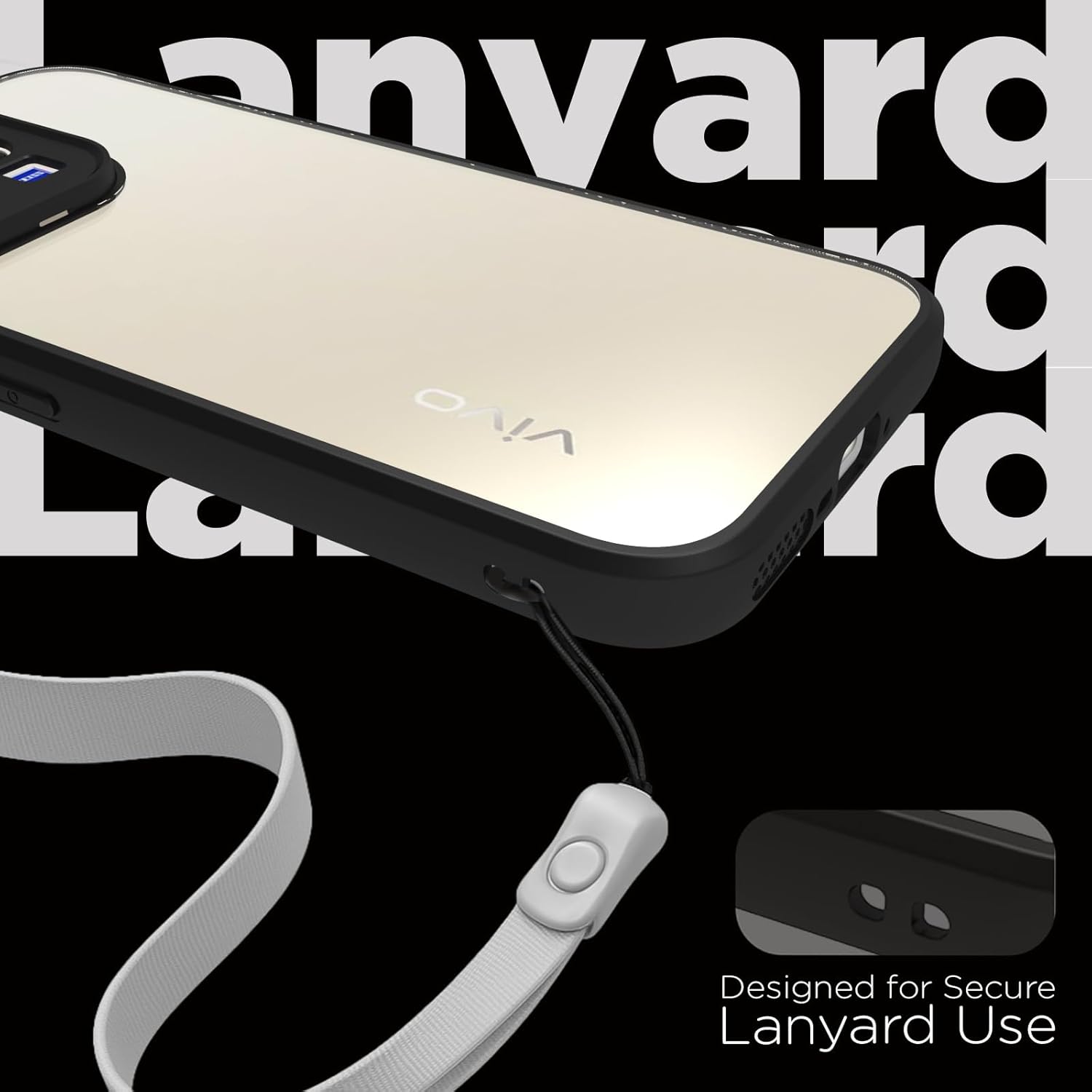 Vivo V70 / V70 Elite 5G Back Cover Case | Clear Hybrid - Clear Black