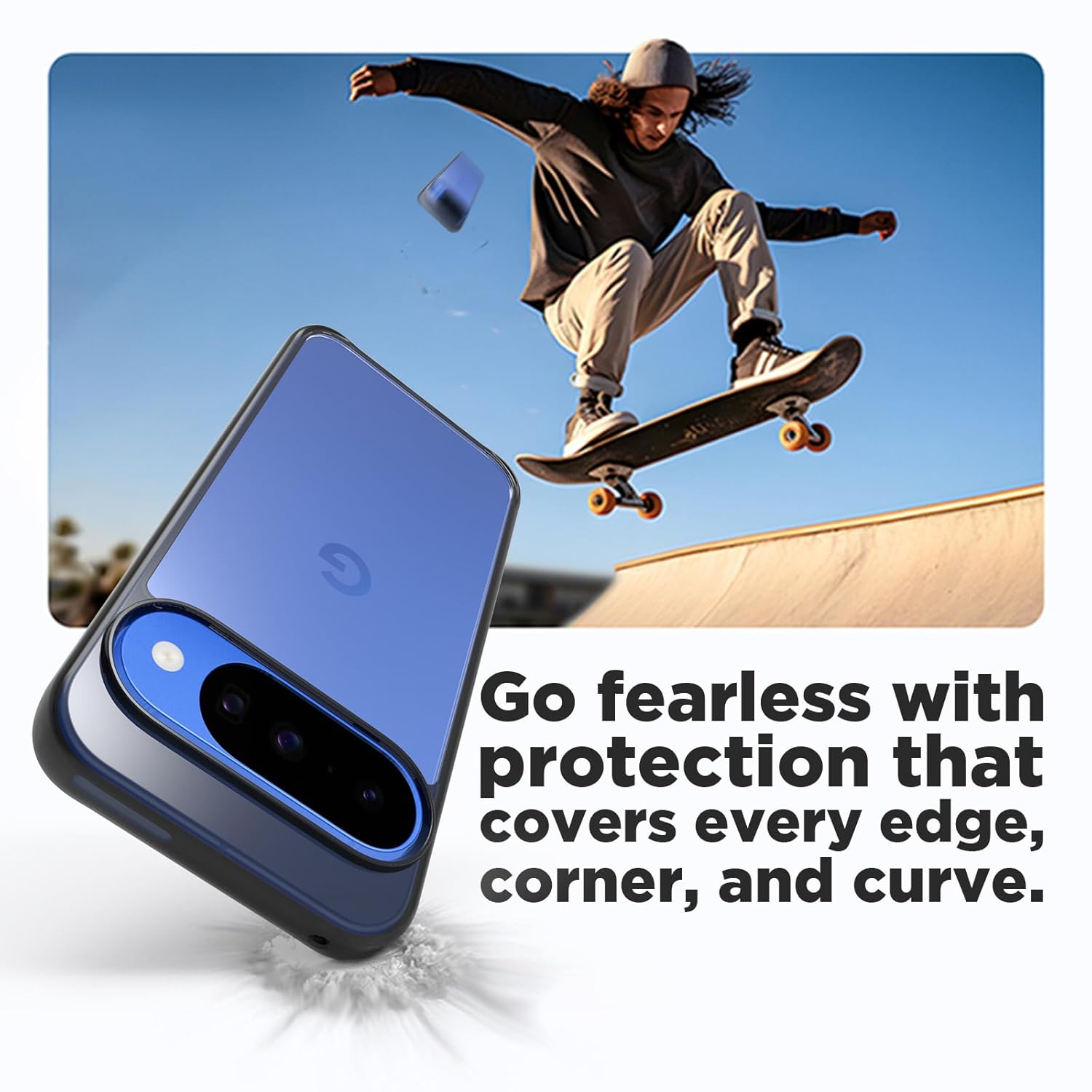 Google Pixel 10 / Pixel 10 Pro Back Cover Case | Clear Hybrid - Clear Smoke