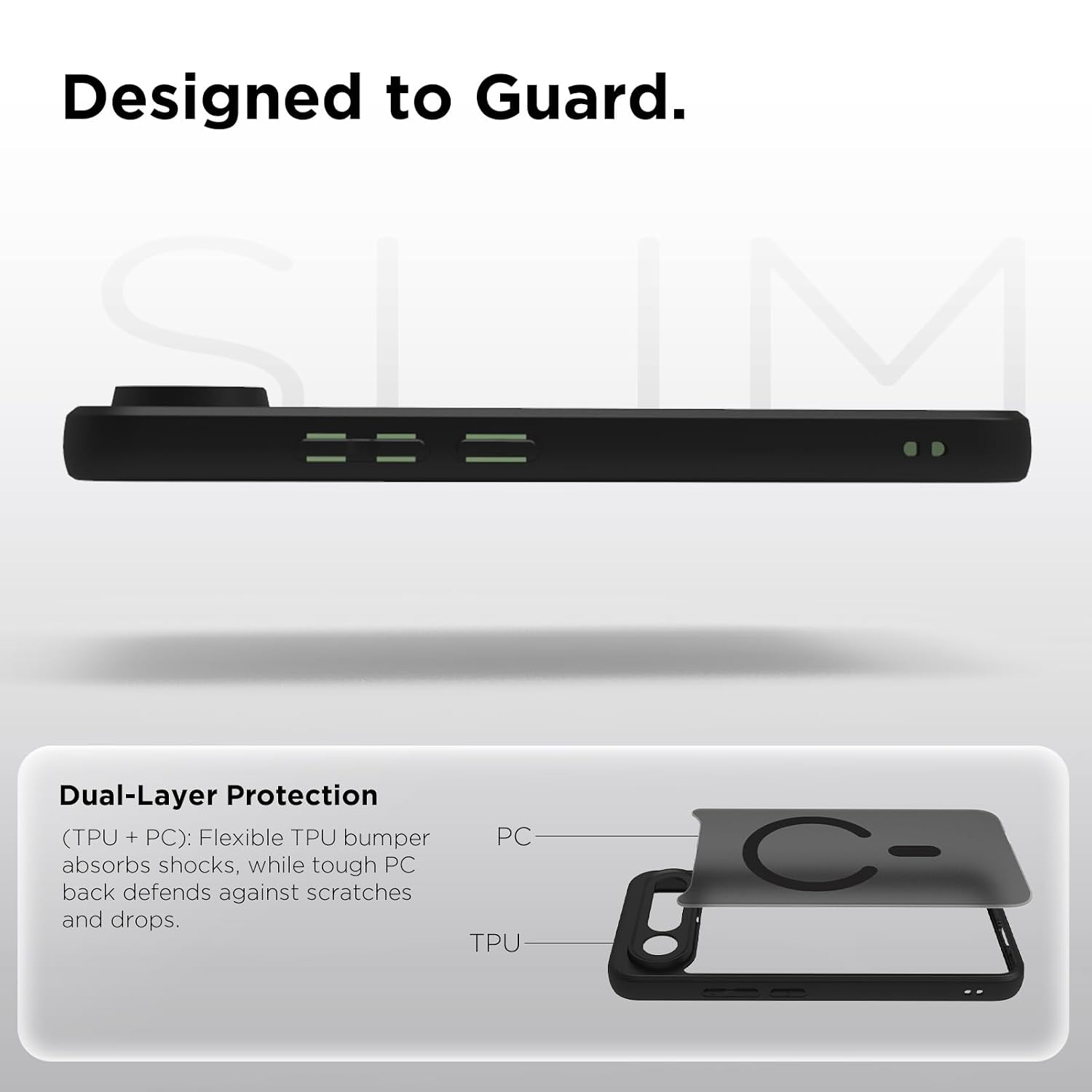 Vivo X300 FE Back Cover Case | Sleek Hybrid - Matte Black Magnetic