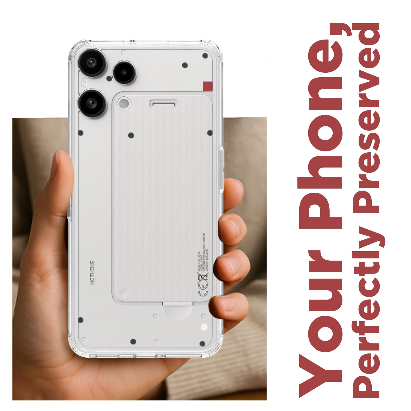 Nothing Phone 3a Lite 5G Back Cover Case | Clear Hybrid - Clear
