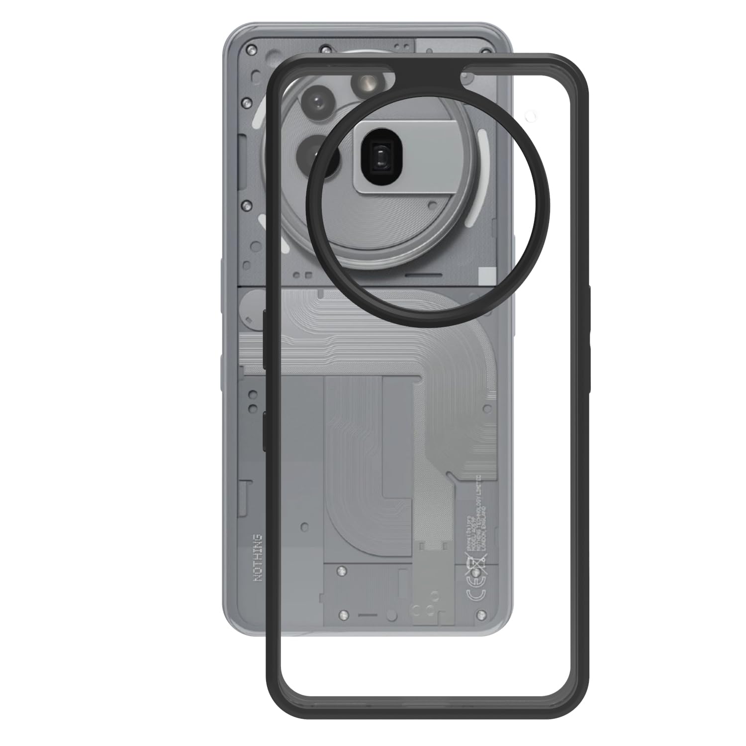 Nothing Phone 3a Pro Back Cover Case | Sleek Hybrid - Clear Black