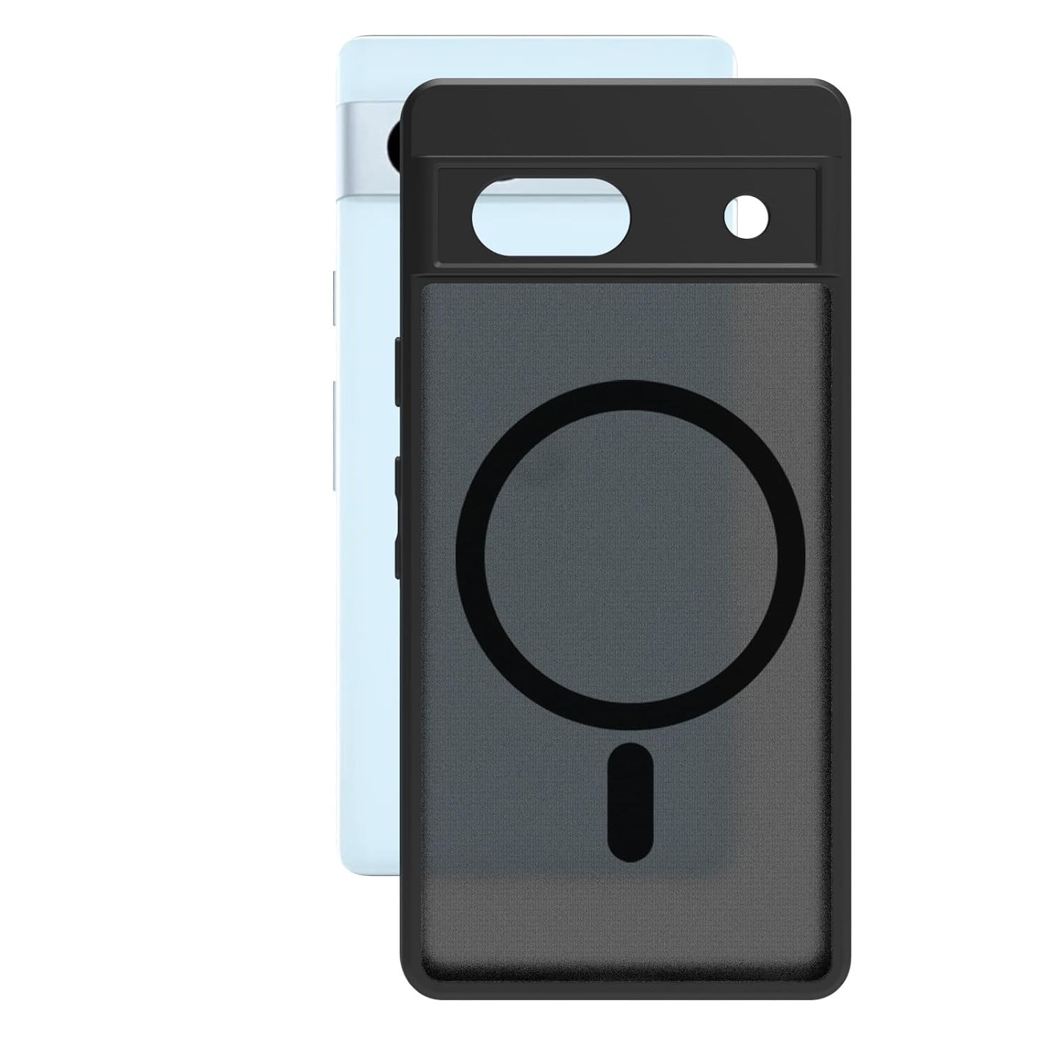 Google Pixel 7A Back Cover Case | Sleek Hybrid - Matte Black Magnetic