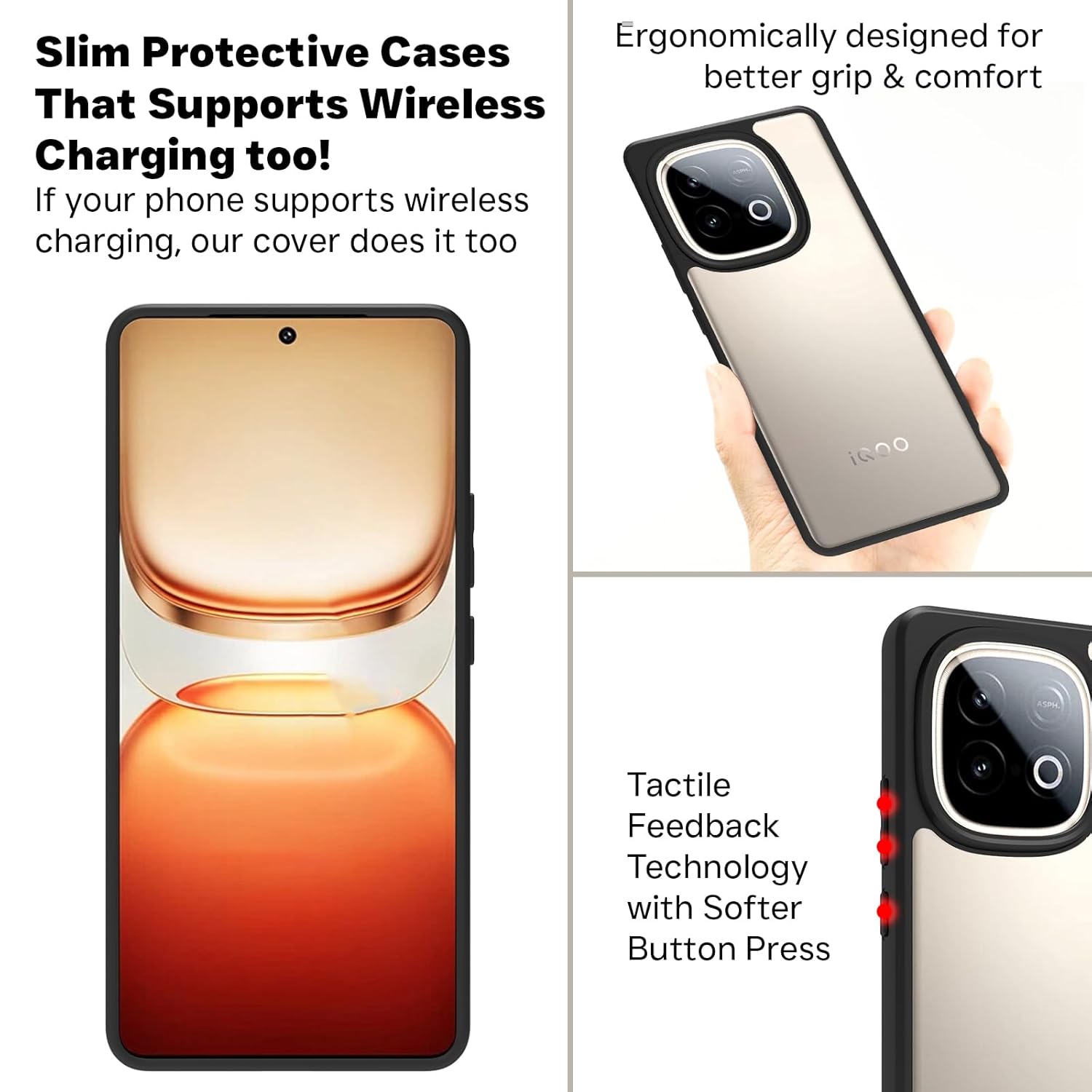 iQOO Neo 10 5G Back Cover Case | Sleek Hybrid - Clear Black
