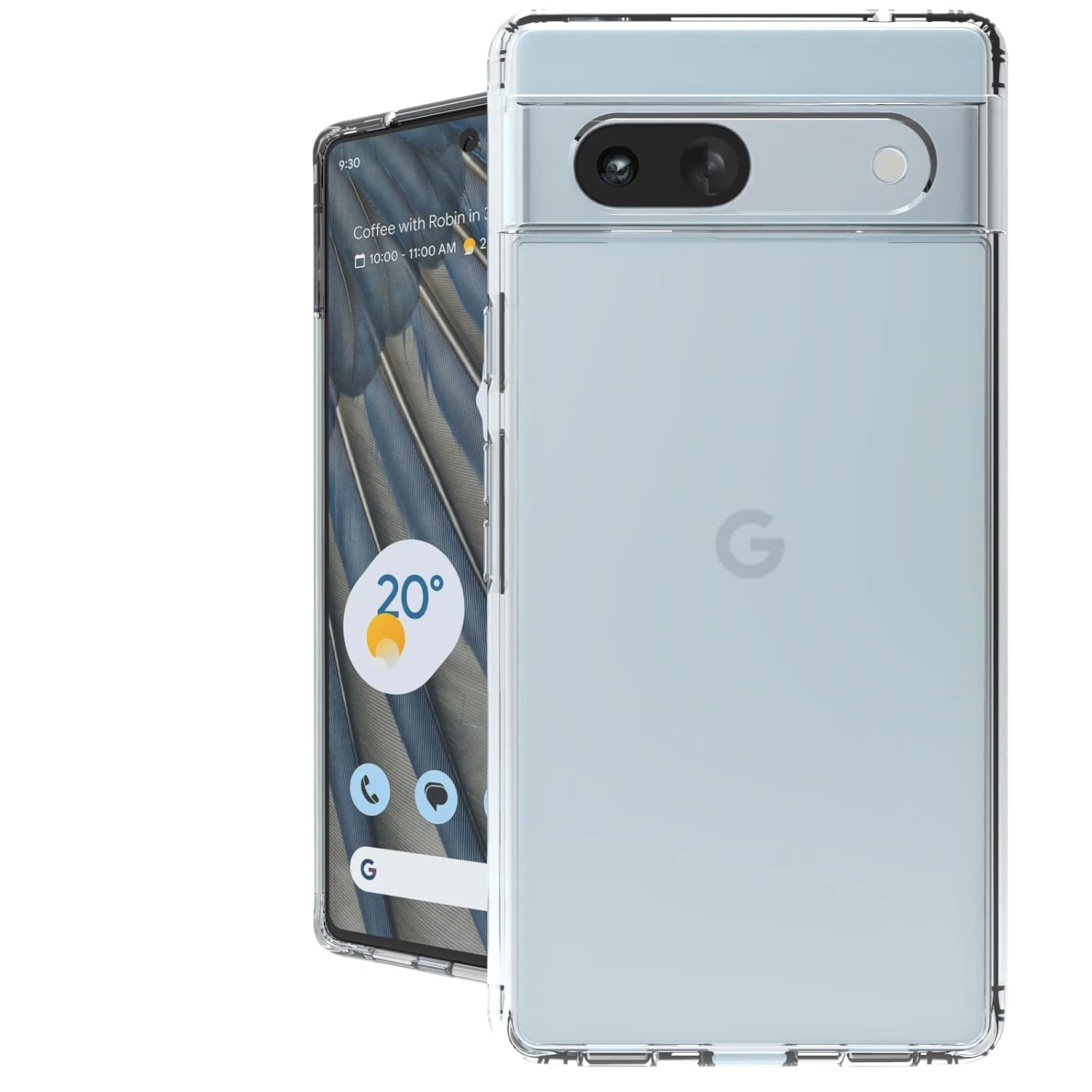 Google Pixel 7A Back Cover Case | Clear Hybrid - Clear