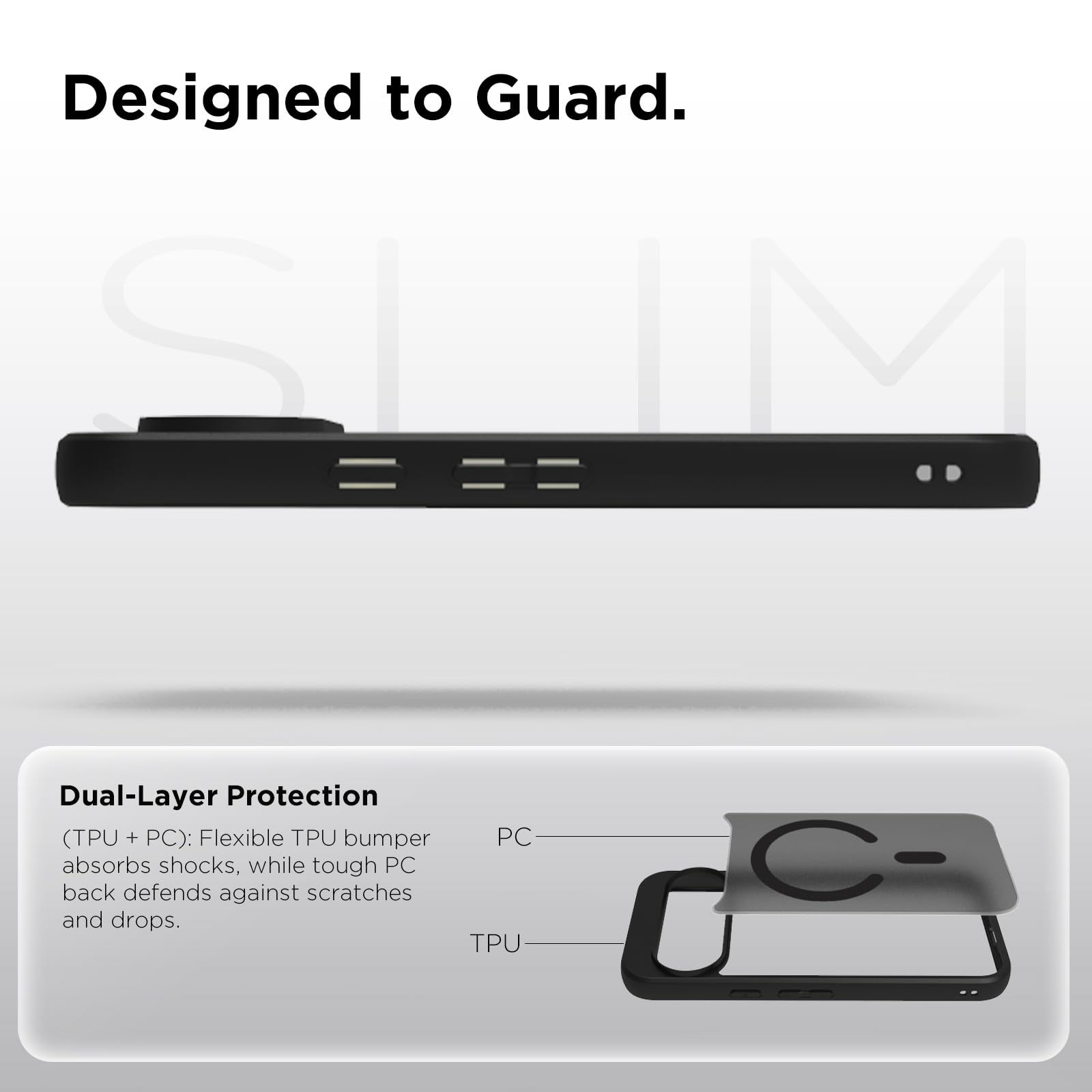 Google Pixel 11 / Pixel 11 Pro Back Cover Case | Sleek Hybrid - Matte Black Magnetic