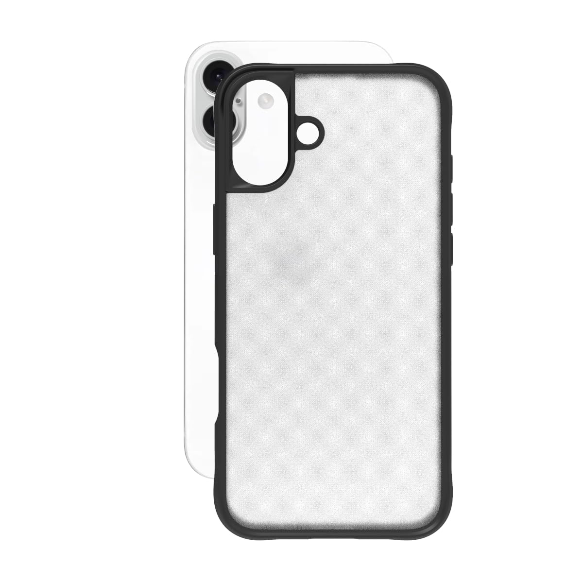 iPhone 16 Back Cover Case | Sleek Hybrid - Clear Black